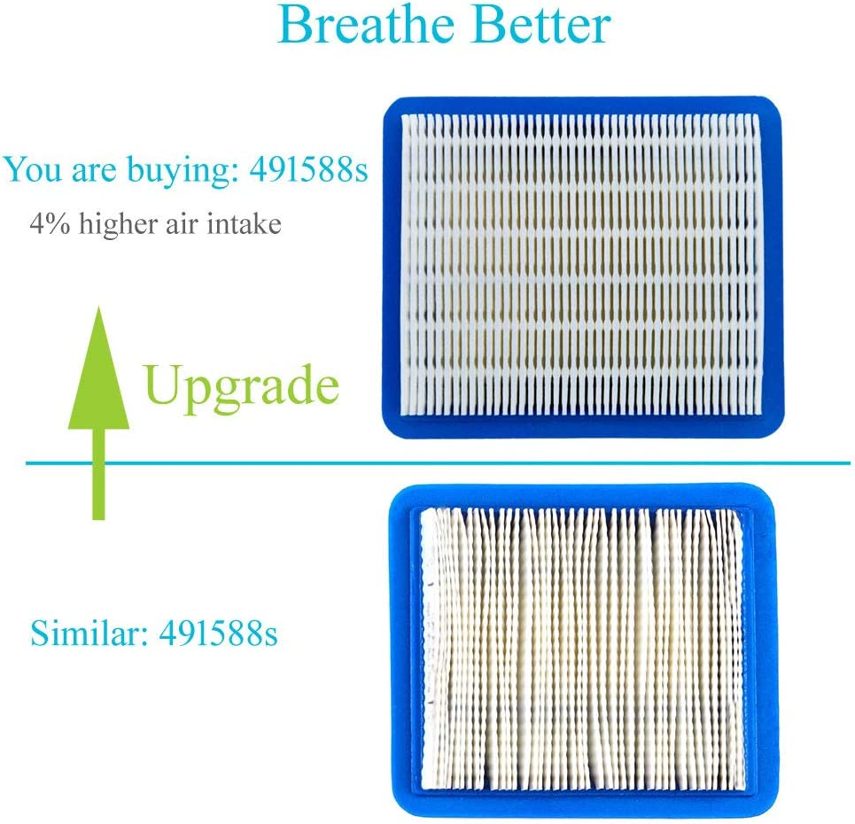 HOODELL 3 Pack 491588S Air Filter with Pre Filter, Compatible with 491588 493537 493537S Toro 20332 Craftsman 33644, Push Lawn Mower Air Cleaner image number 3