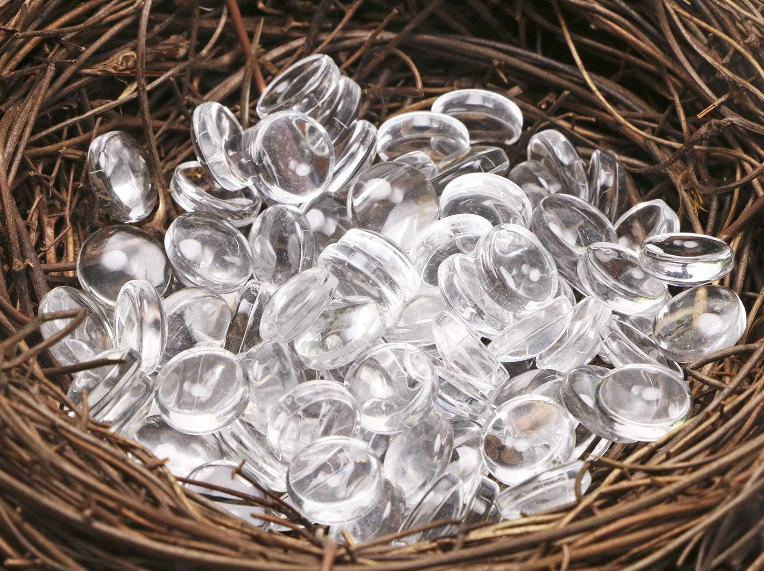 Shapenty Clear round Glass Dome Tiles Cabochons Charms Bulk Small Flat Back Imitation Gemstone for Cameo Photo Pendant Necklace Bracelet Earring Ring Keychain DIY Craft Jewelry Making,100Pcs (8 MM), Glass, Glass - Transparent image number 6