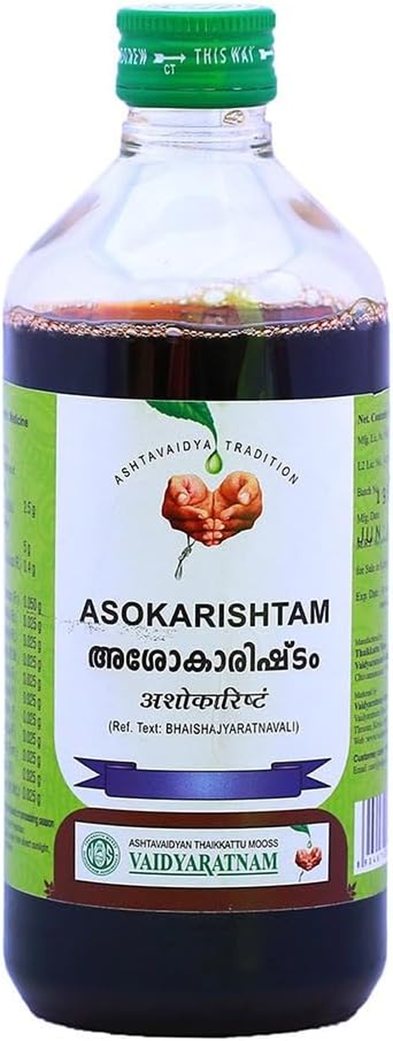 Vaidyaratnam Asokarishtam - 450Ml