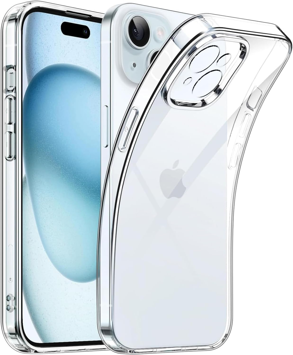 Slim Transparent Clear Bumper Back Gel Phone Case Cover for Apple Iphone 15 image number 1