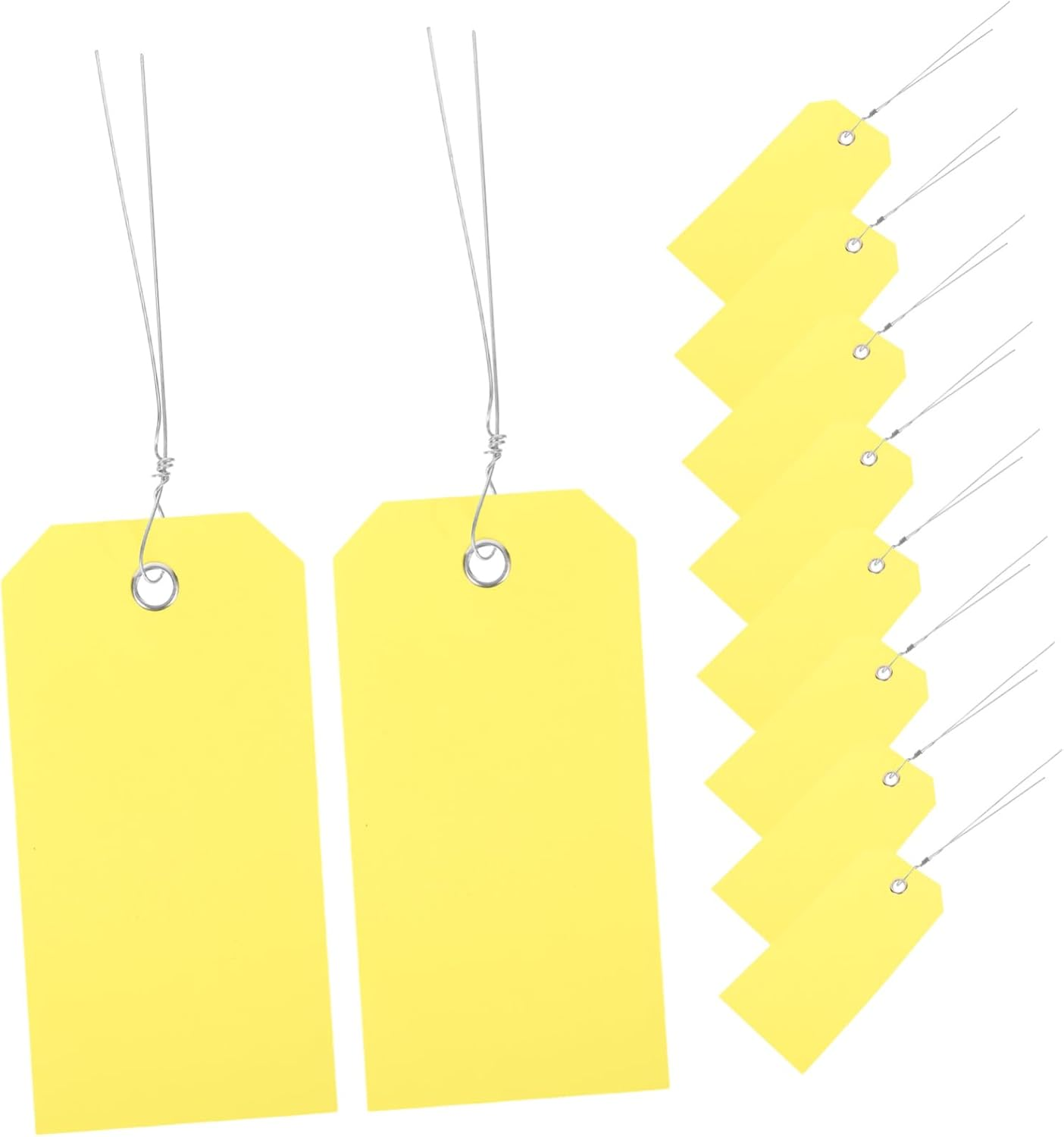 TOGEVAL 100Pcs PVC Label Hanging Card Wire for Luggage Identification Writable Travel Suitcase Tags String Tags for Backpack image number 5