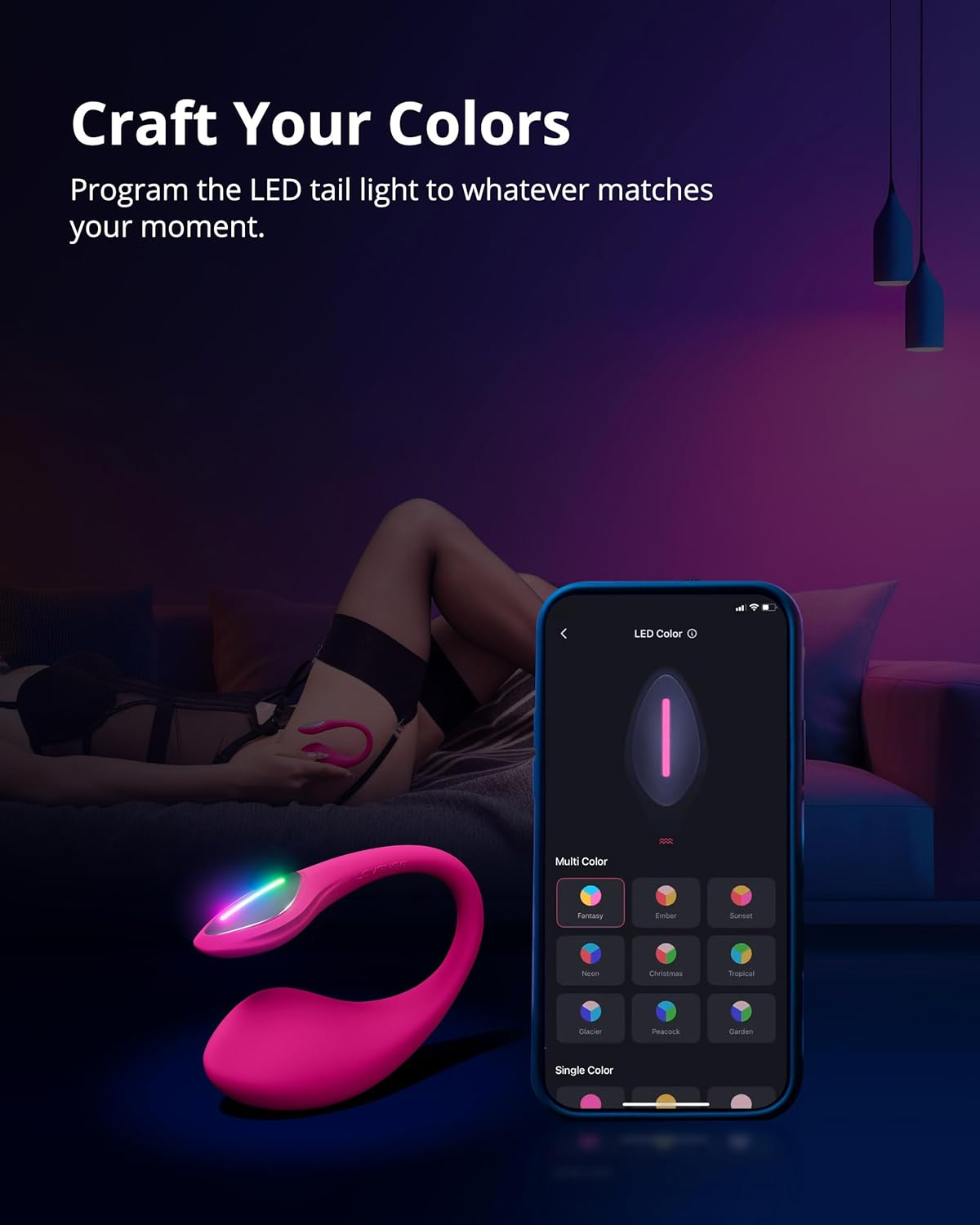 LOVENSE Lush 4 Remote Control Wearable G-Spot Egg Vibrator for Women, Adult Sex Toys & Games with Vibrant LED Light Tail, Long Distance App Controlled Stimulate Vibrator Easy Use & Powerful image number 6