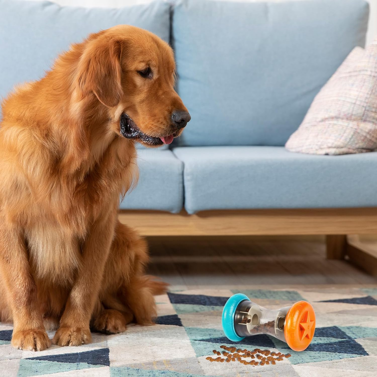 AUSCAT Dog Treat Dispensing Toy, Interactive Dog Puzzle Toys for Small and Medium Breeds, Slow Feeder, Enrichment Toys to Keep Them Busy, 2Pcs(Not for Aggressive Chewers) image number 1