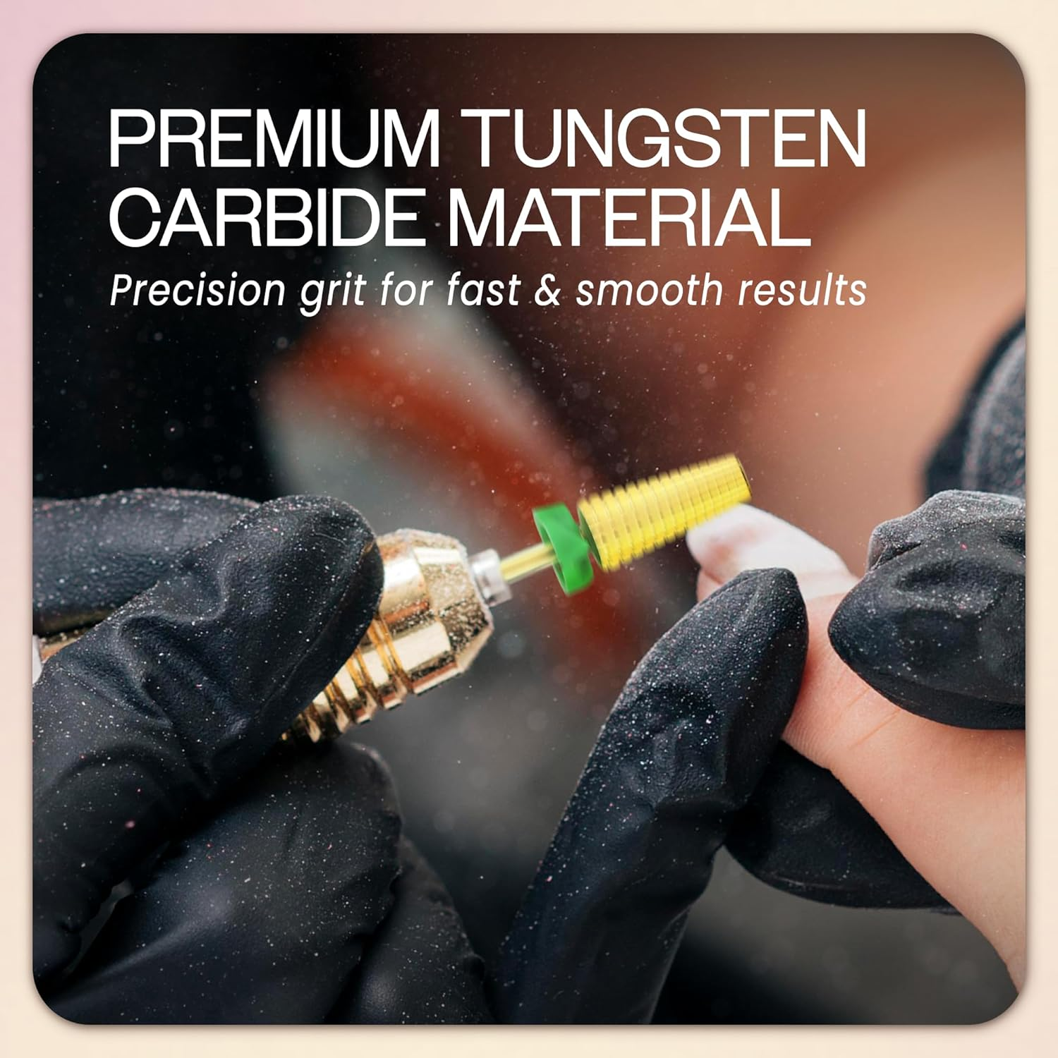 PANA Nail Carbide 5 in 1 Bit - Two Way Rotate Use for Both Left and Right Handed - Fast Remove Acrylic or Hard Gel - 3/32" Shank - Manicure, Nail Art, Drill Machine (Coarse - C, Gold) image number 6