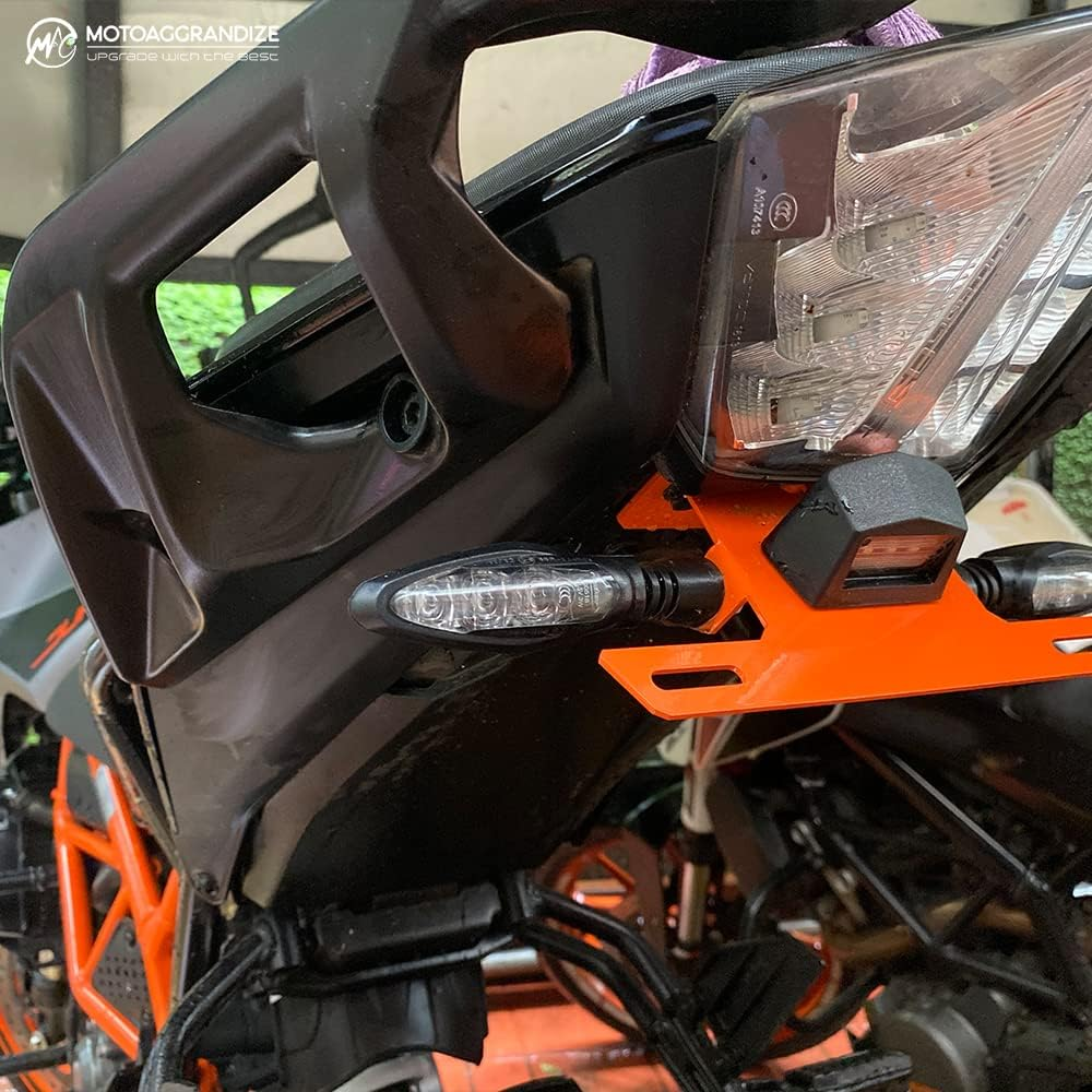 Motoaggrandize Compact Tail Tidy Fender Eliminator for Ktm Duke 125 200 250 390 Orange image number 2