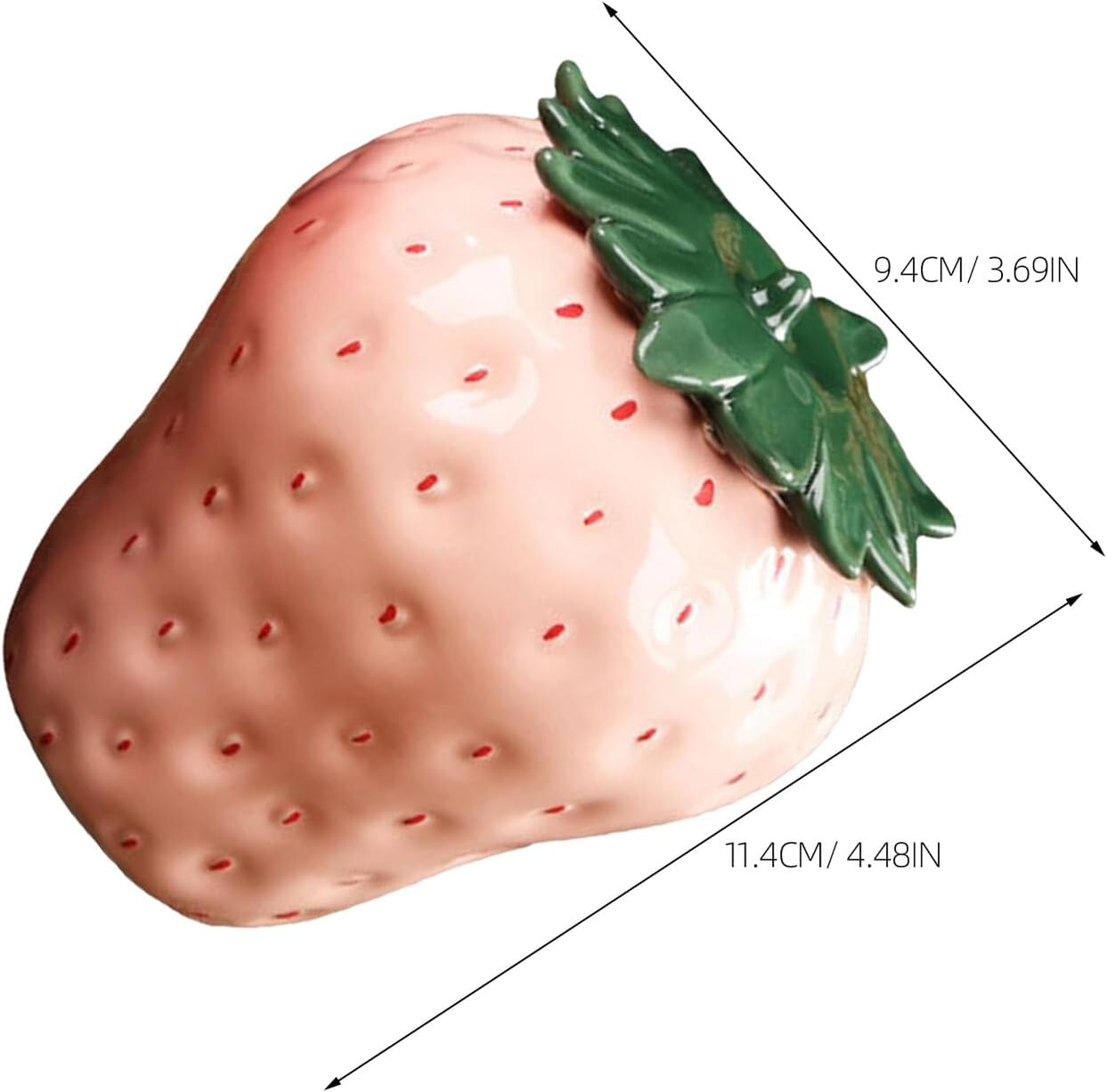 POPETPOP Strawberry Shaped Tea Canister Airtight Storage Jar for Tea Grains and Snacks Sealed Food Container for Kitchen Organization and Home Decor image number 4