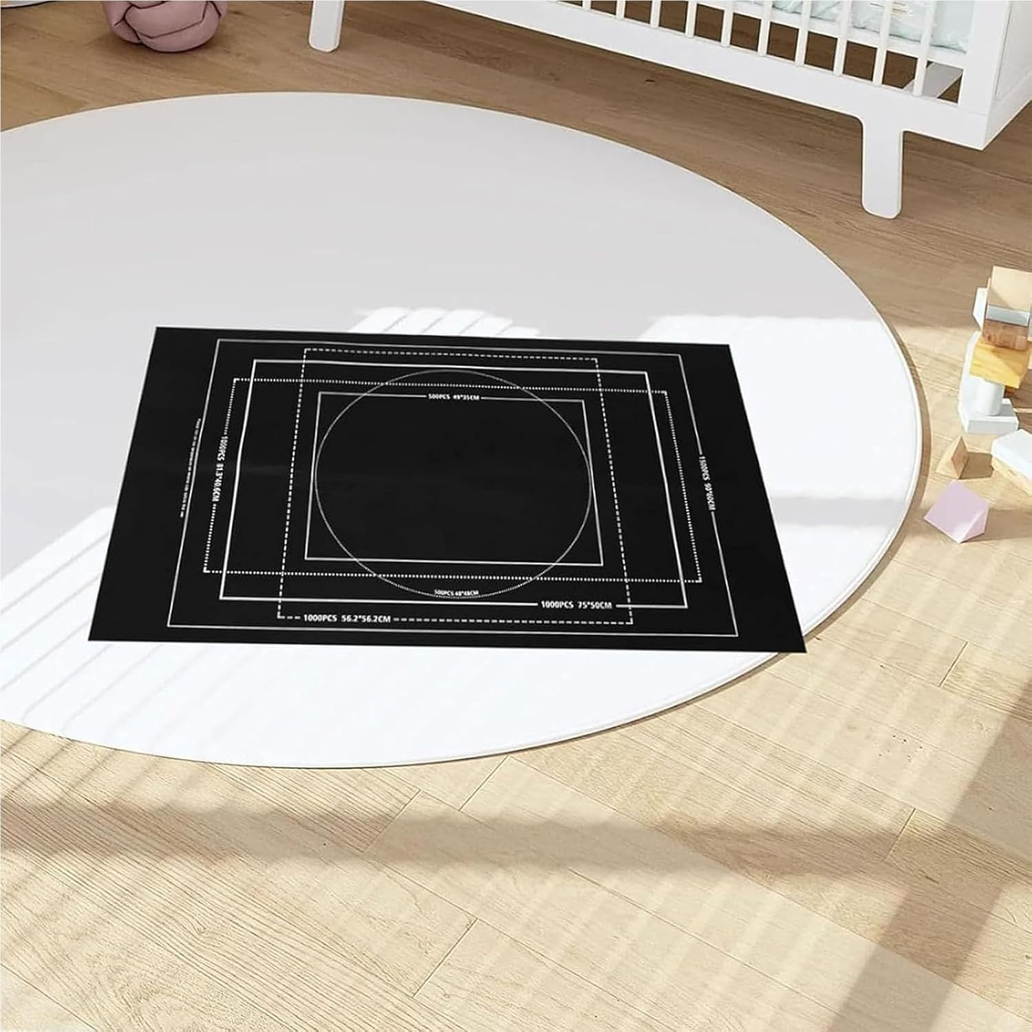 Puzzle Mat, Jigsaw Puzzle Mat, Puzzle Board for up to 1500 Pieces, Puzzle Board, Jigsaw Puzzle Mat, Large 66X116Cm with 3 Velcro Straps, Ideal for Puzzle Storage and Organisation image number 5