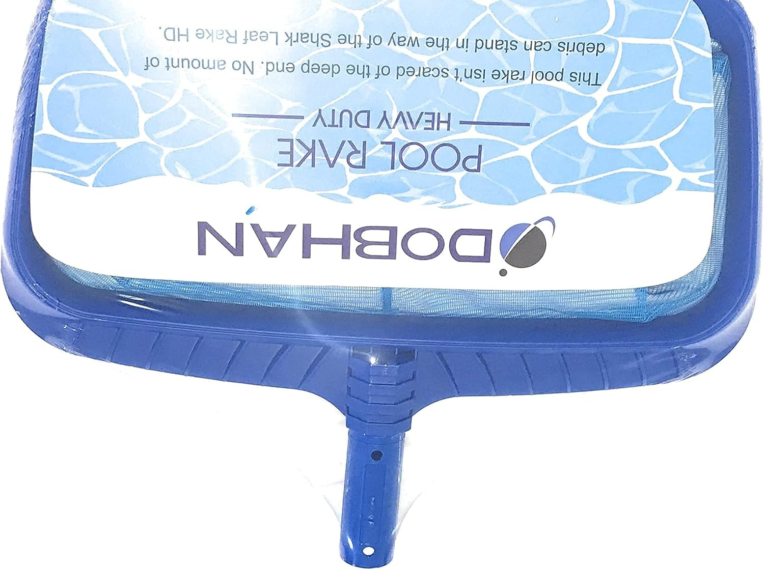 Australian Deep Net Pool Rake Blue Plastic Frame and Nylon Net image number 1