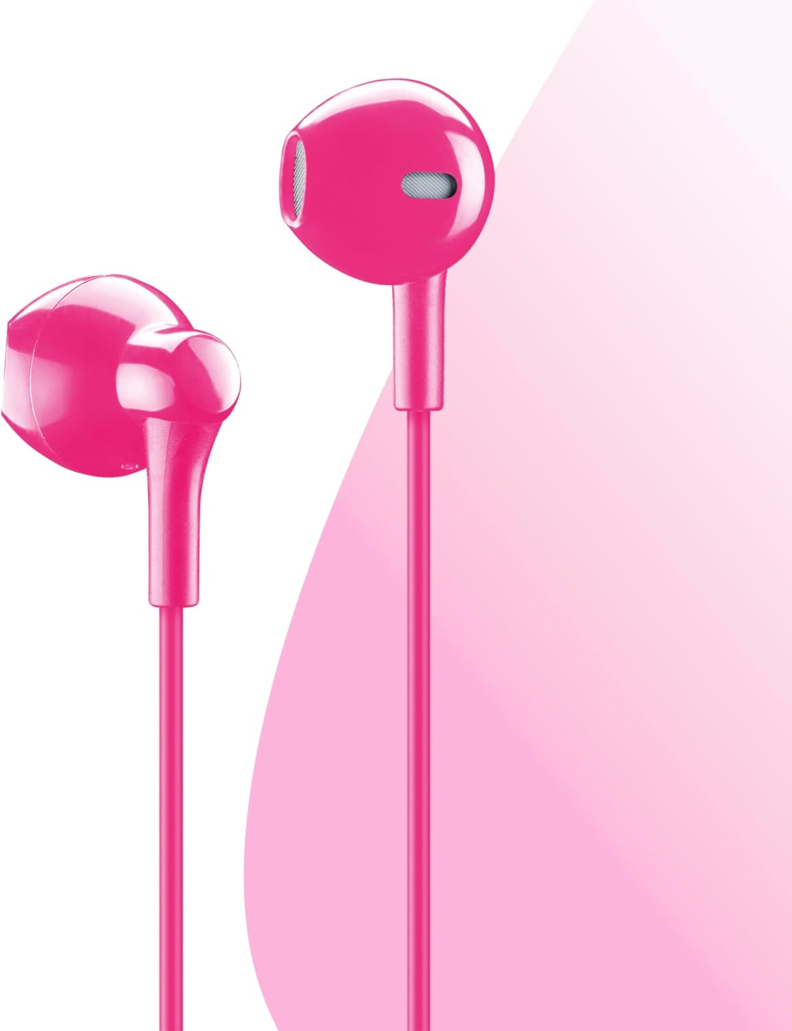 Music Sound - Capsule Headphones - Headphones with Cable and Microphone - USB-C Compatibility - Metal Details - Colour Pink image number 6