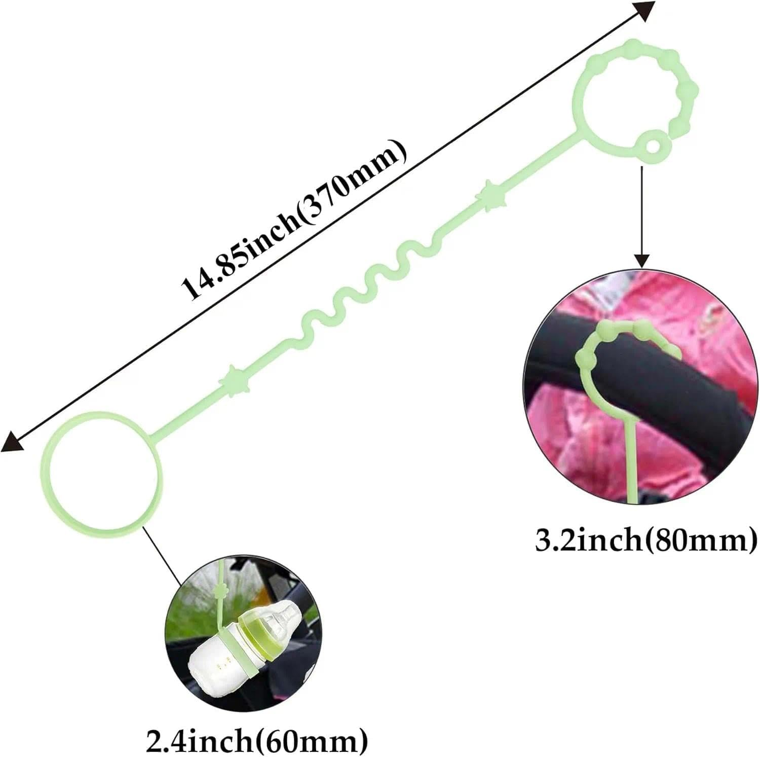 (2 Pcs) Sippy Cup Strap Keep Bottles and Sippy Cups off the Floor, Sippy Cup Holder Strap Suitable for High Chairs, Strollers and Water Bottles- Dishwasher Safe image number 2