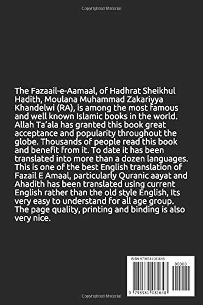 Fazail-E-Amaal Abridged Translation (All Parts in One Book): Original Version