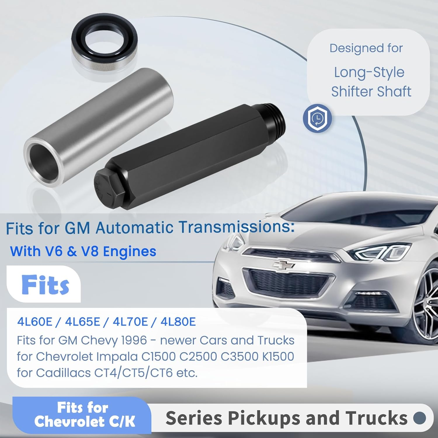 Transmission Shifter Seal Remover & Installer Tools Set with New Seal, Fit for GM 4L60E 4L80E Auto Transmission, for Chevy Trucks with V6 and V8 Engines image number 5