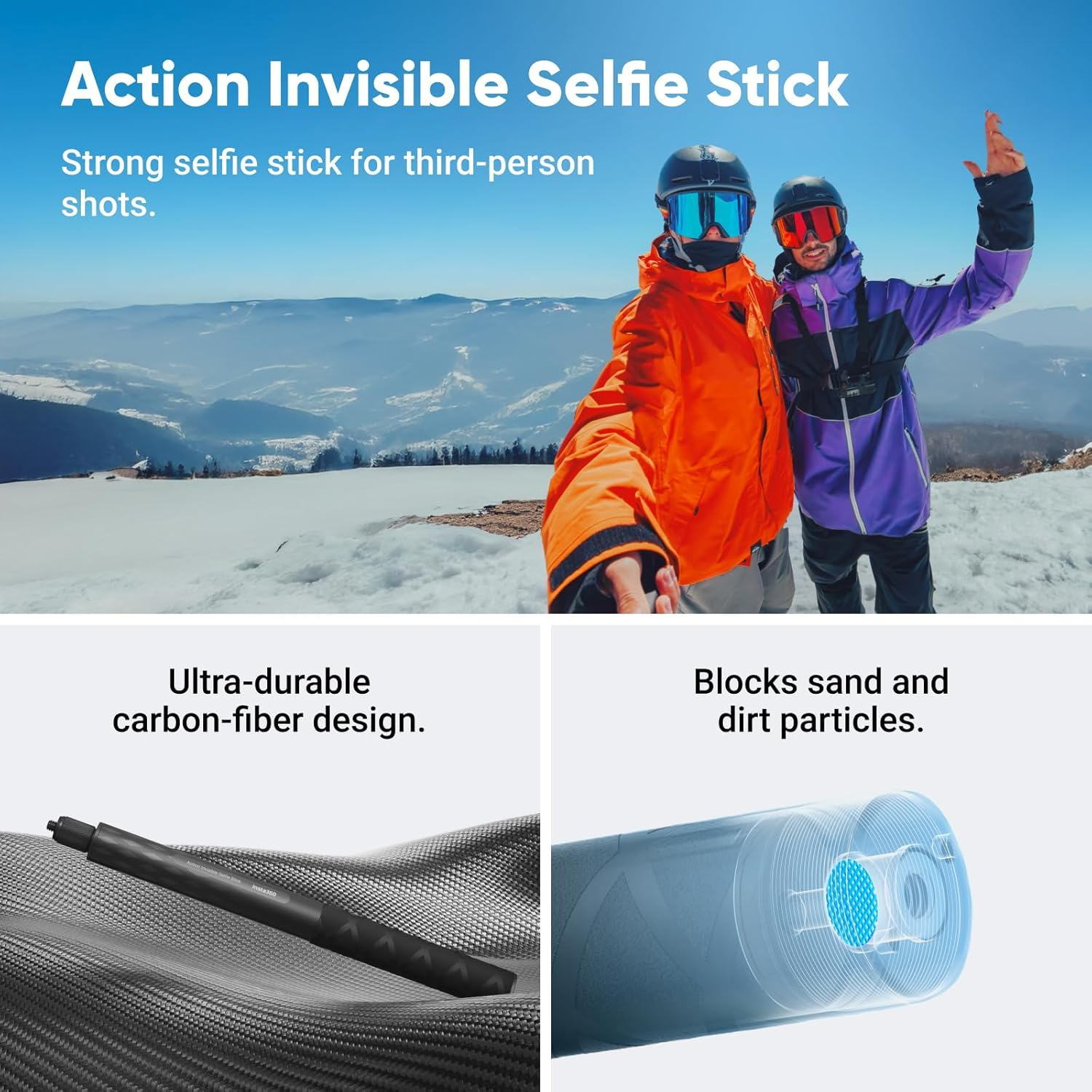 Insta360 Ace Pro 2 Winter Bundle -8K Waterproof Action Camera Co-Engineered with Leica, 1/1.3" Sensor, Dual AI Chip, Leading Low Light, Superior Audio, Flip Screen & AI Editing for Vlogs, Motorcycling image number 5