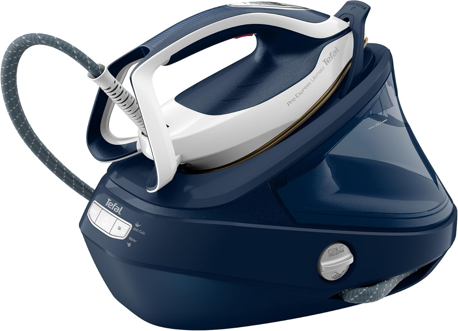 Tefal, Pro Express Ultimate 2 Steam Station,Gv9720, Garment Care, Made in France, 5 Settings on the Handle, Durilium Airglide, Removable Calc Collector, Eco Energy Setting, Auto-Off, Lock System image number 6