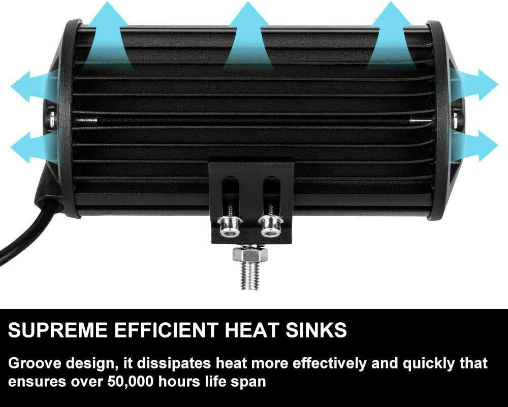 2X 7Inch CREE LED Work Light Bar Spot Flood Work Driving Lights Offroad 4WD image number 6