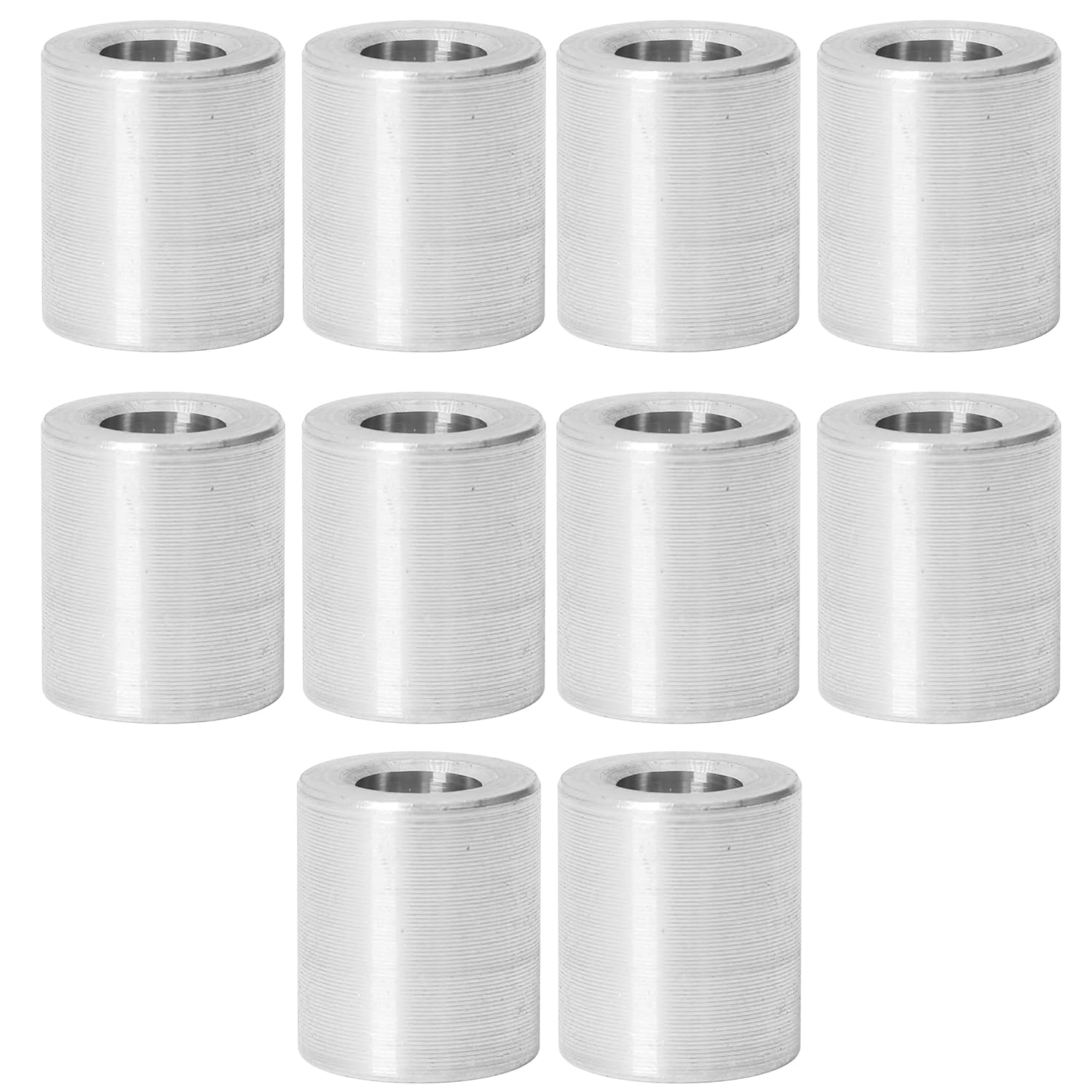 Zhooooonglf 10Pcs M6 Aluminum Spacers, Metal Spacer Aluminum round 6.2Mm ID X 12Mm OD X14Mm L Thickness Screw Standoff for M6 Screw Bolts Silver image number 1