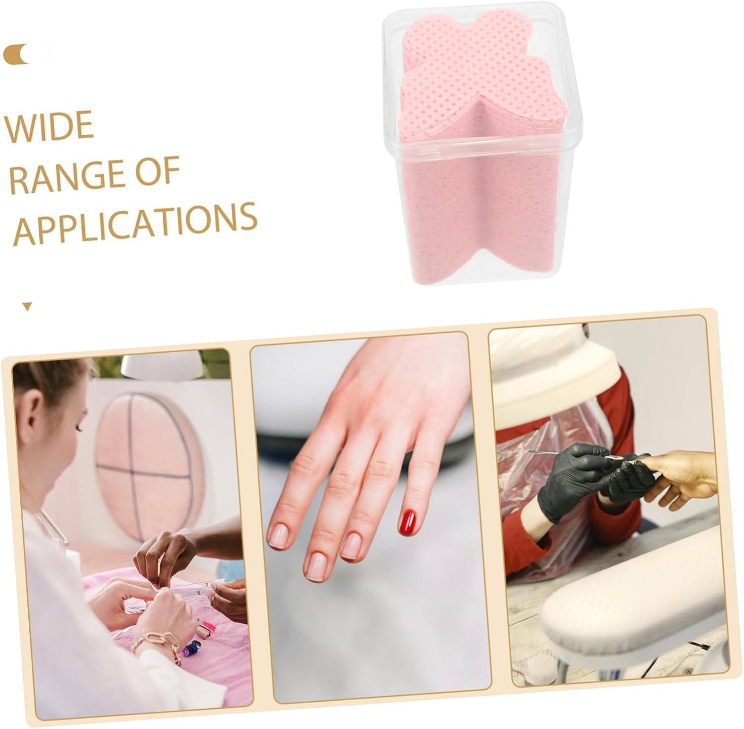 WRITWAA 200Sheets Alcohol Nail Wipes Gel Nail Polish Remover Lint Cotton Cleaning Pads image number 5