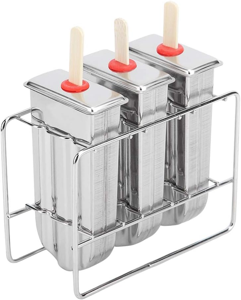 Ice Cream Mold, 304 Stainless Steel round Head Stainless Steel Popsicle Mold, Homemade Ice Creams for DIY Ice Cream Ice Pop Maker Kids image number 4