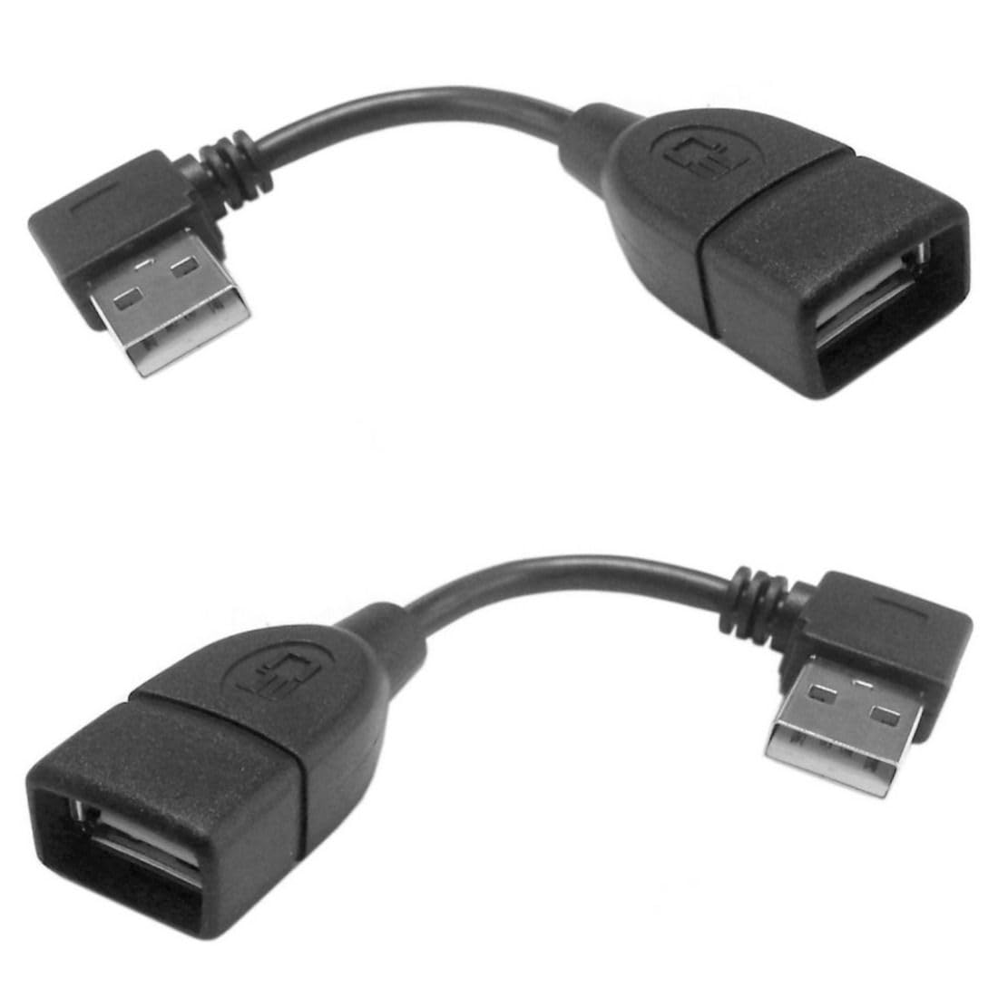 Chenyang USB 2.0 Extension Cable USB 2.0 Male to Female 90 Degree Angled Extension Cable 10Cm 2Pcs/Set