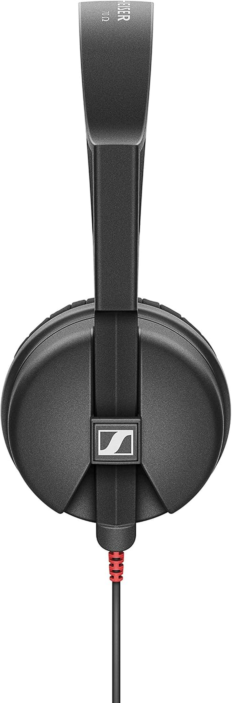 Sennheiser HD 25 Light Lightweight On-Ear DJ & Monitoring Headphones Robust Single Headband Design 1.5 M Removable Cable on Both Sides & 1/4 Inch Jack Adapter Included Black (508664) image number 4