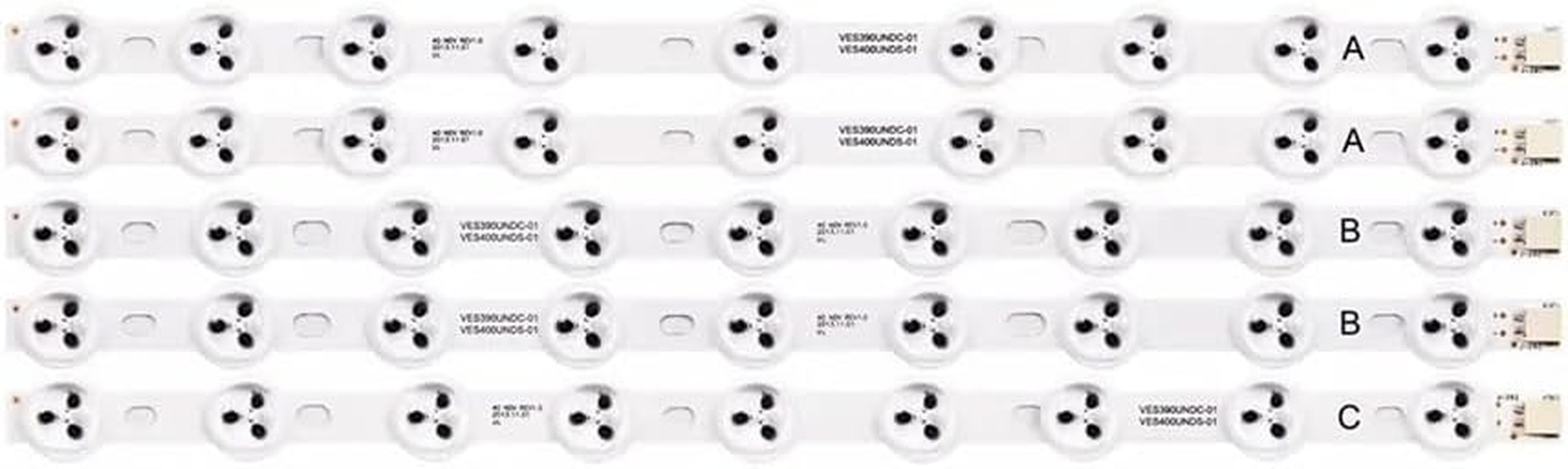 1/5TV LED Backlight Strip 40" 39" NDV REV1.0 ABC Fit for Toshiba VES390UNDC-01 VES400UNDS-01 VES400UNDS-02 40L3433DG 40L3453Db(1Tv(5Pcs)) image number 2