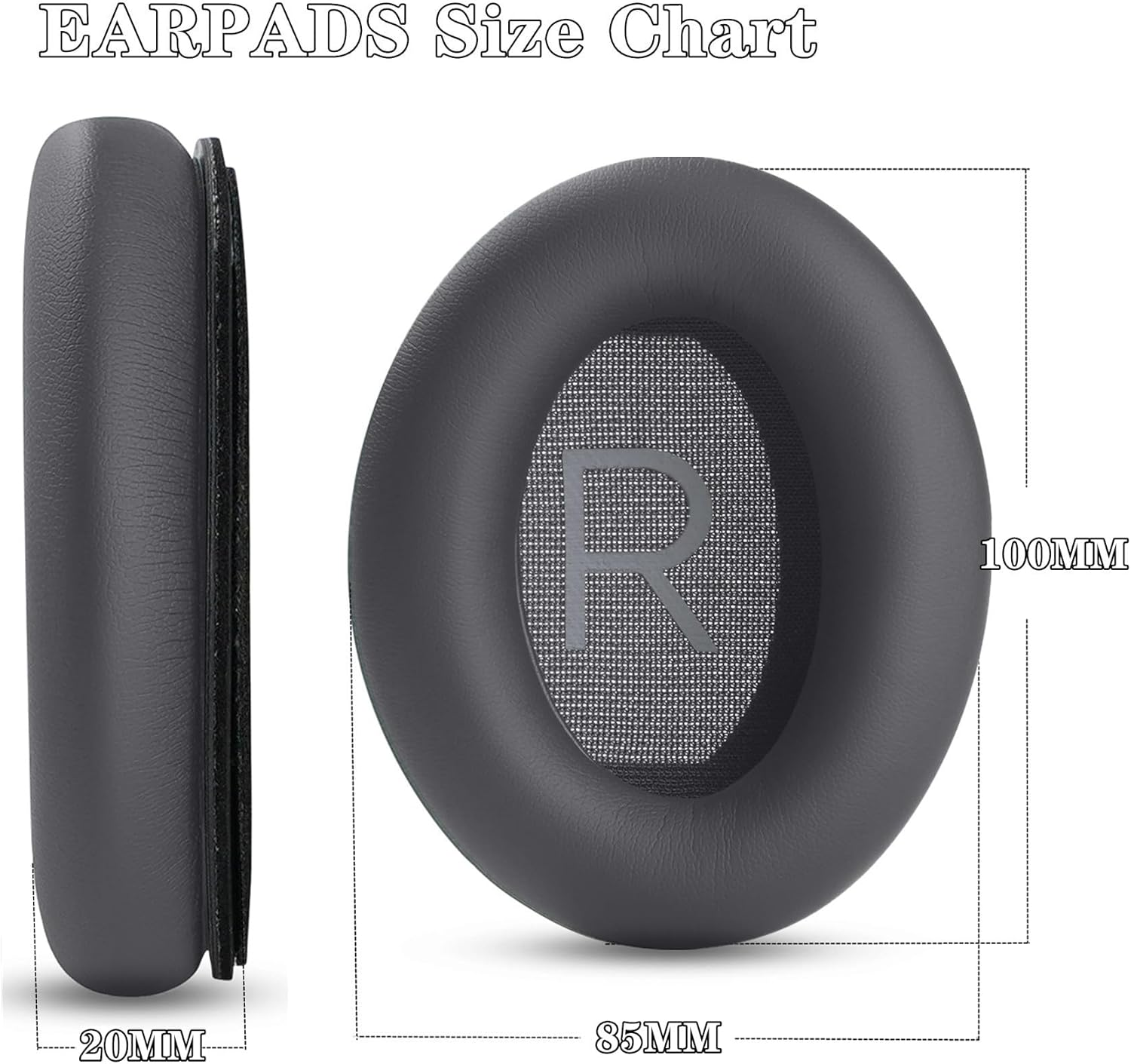 Ear Pads Cushions + Headband Replacement Earpads Compatible with Bose Quietcomfort 45 QC45 35 QC35, QC35 Ii Over-Ear Headphones Easy DIY Installation,Protein Leather Parts (Dark Gray Kit) image number 2