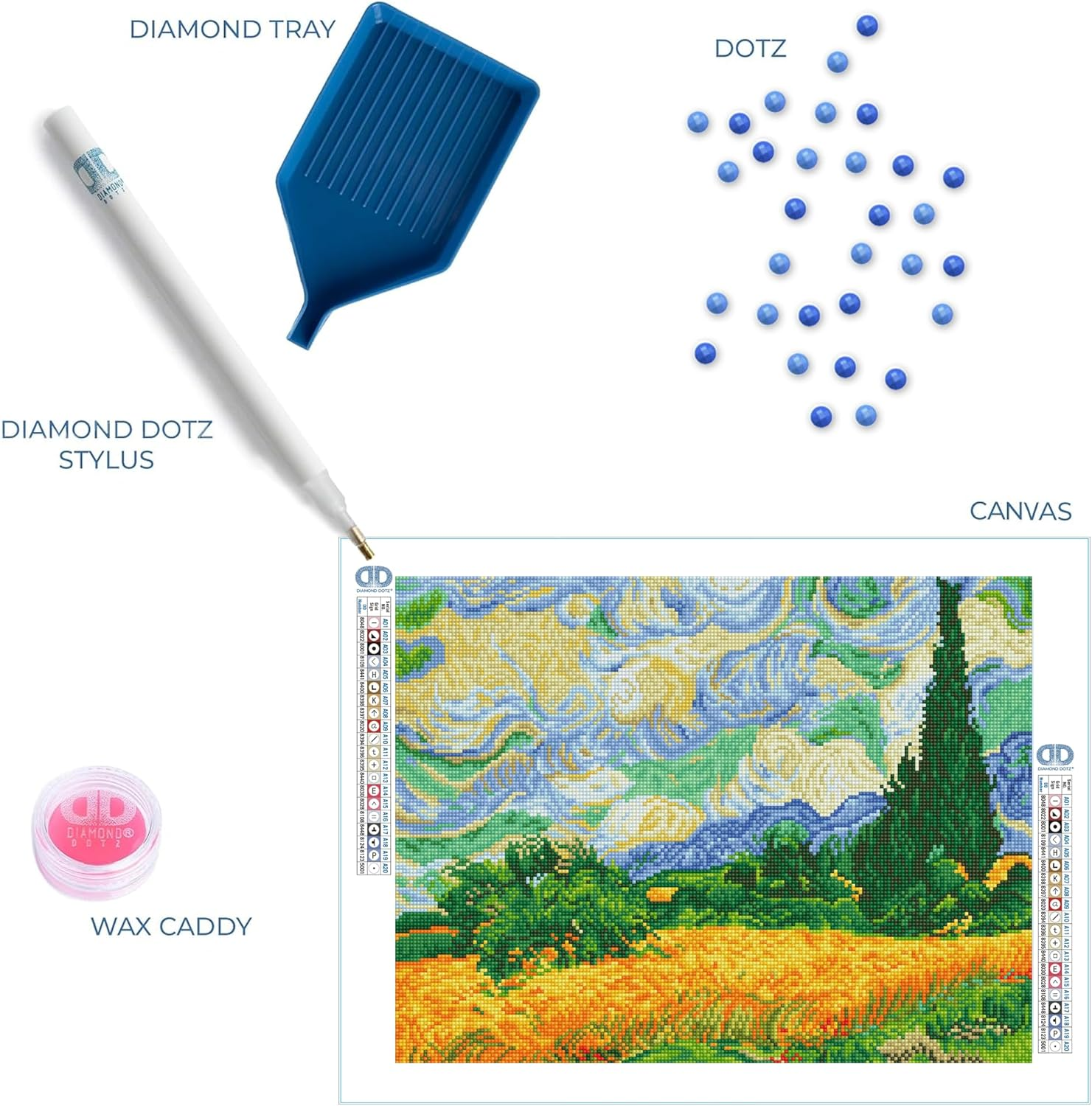 DIAMOND DOTZ DIAMOND DOTZ Wheat Fields (Van Gogh) - 50.8 X 39CM image number 5