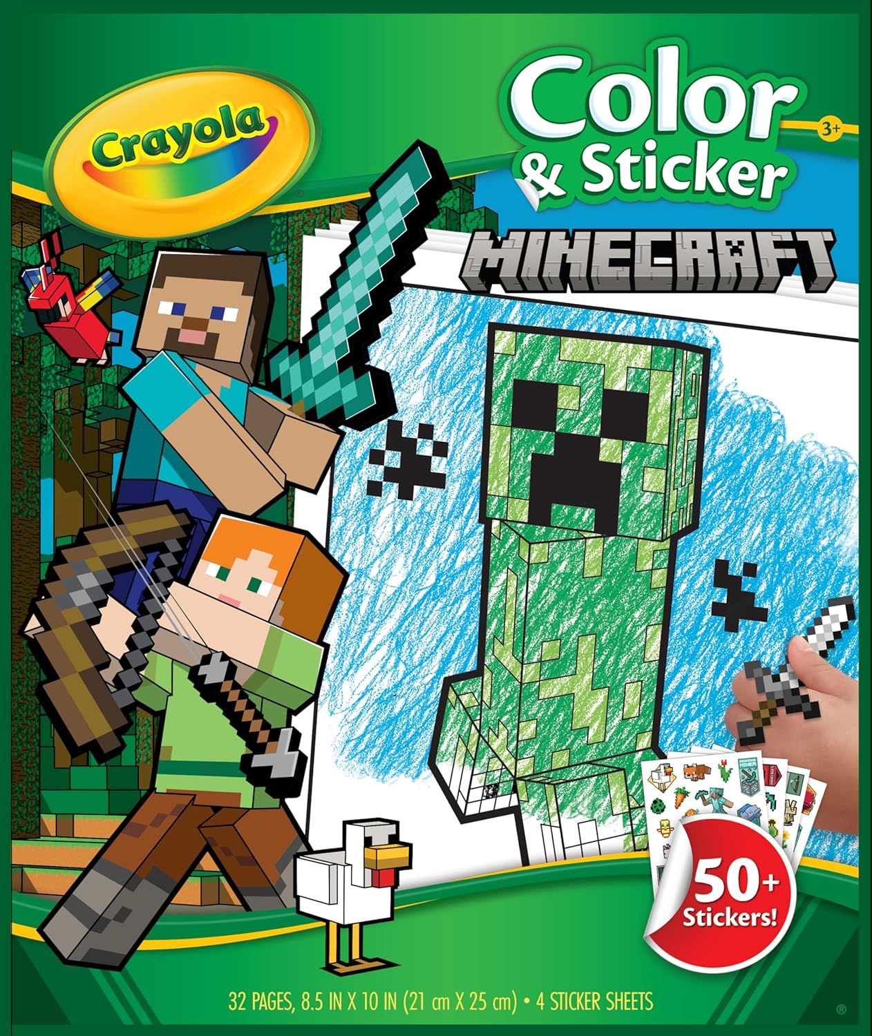 Crayola Color and Sticker Book - Minecraft image number 1