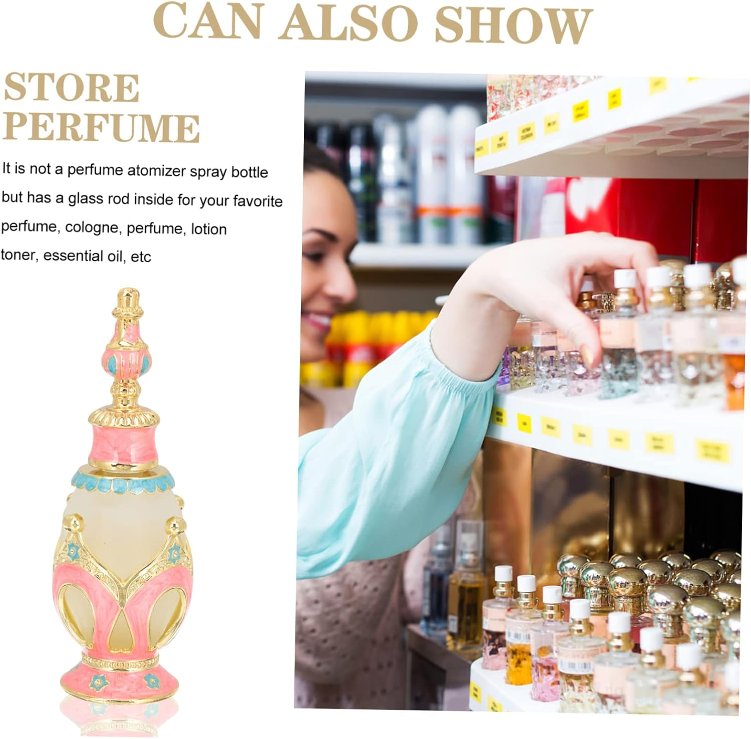 Glass Perfume Bottle Empty Bottle for Essential Oil Dispenser Perfume Oil for Desk Decor Home Fragrance image number 2