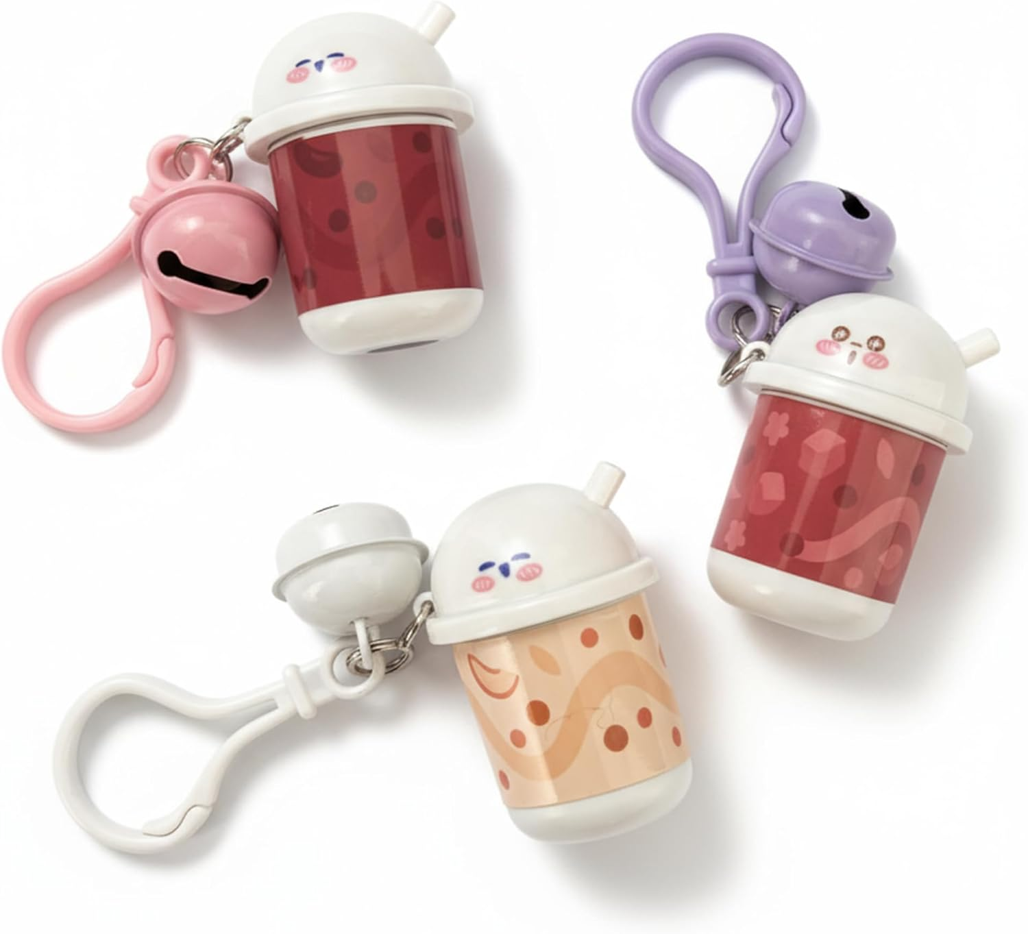 BOBALIP Matte Lip Mud Milk Tea Edition &ndash; Kawaii Boba Keychain | Long-Lasting, Cloud-Light, Soft Blurring Lip Cream | 3 Dreamy Shades (Peach Oolong, Red Bean, Taro Rose) (Red Bean)