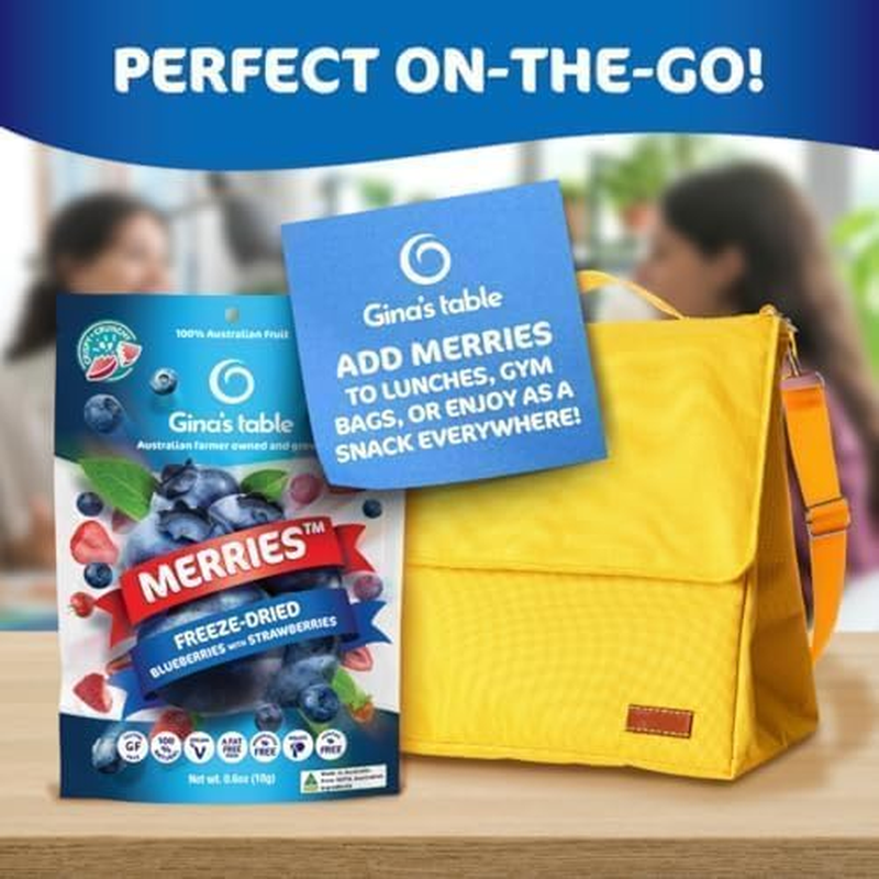 Gina&rsquo;S Table &ndash; Freeze Dried Fruit 18G &ndash; Low Calorie Snacks for Kids & Adults &ndash; Natural Fruit Snacks &ndash; Freeze Dried Berries (Blueberries & Strawberries) &ndash; 10 Count image number 4