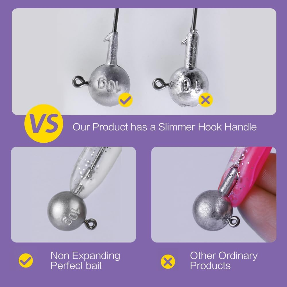 SUSOO 50Pcs Soft Fishing Lures Kit, Paddle Tail Swim Bait with 5 Sizes & 50 Hooks, Soft Plastic Baits for Bass, Trout, Walleye, Crappie, Pike, Multi-Color Swimbaits for Freshwater & Saltwater Fishing image number 2