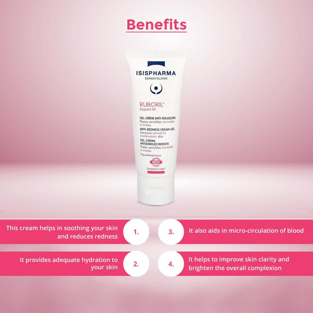 Ruboril Expert M Anti-Redness Face Cream and Gel 40Ml Isis Pharma image number 2