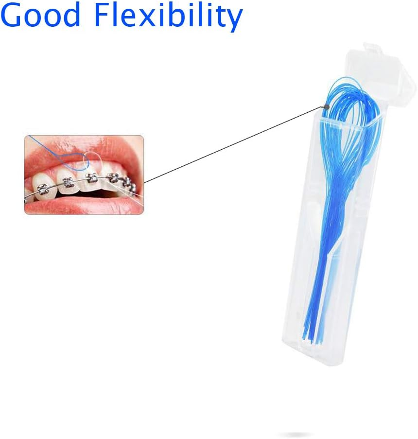 Easyhonor Dental Floss Threaders for Braces, Bridges, and Implants,210 Count (Pack of 6)