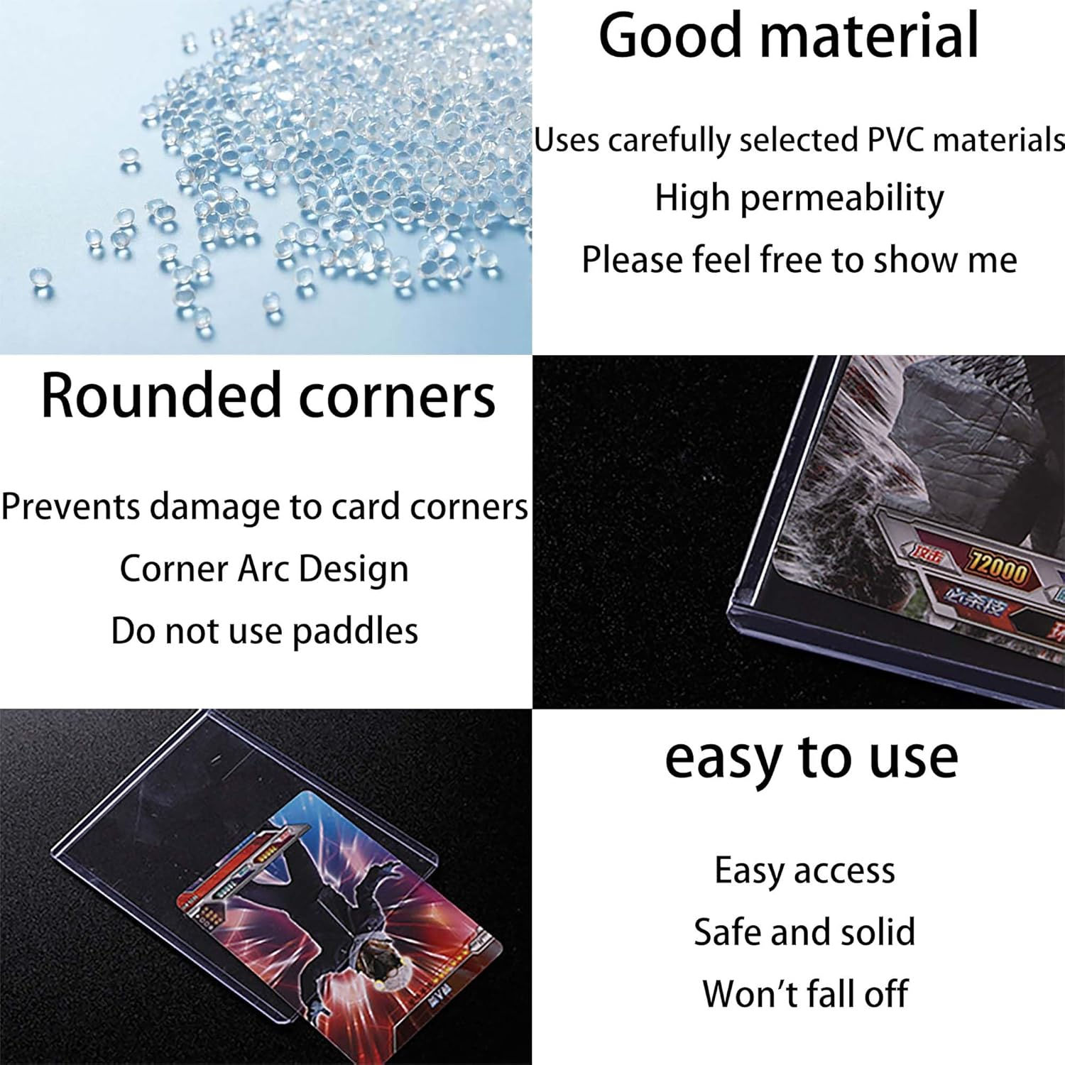 200 Pcs Top Loaders Binde Trading Card Sleeves for Cards (Transparent 10.2&times;7.6Cm) image number 1