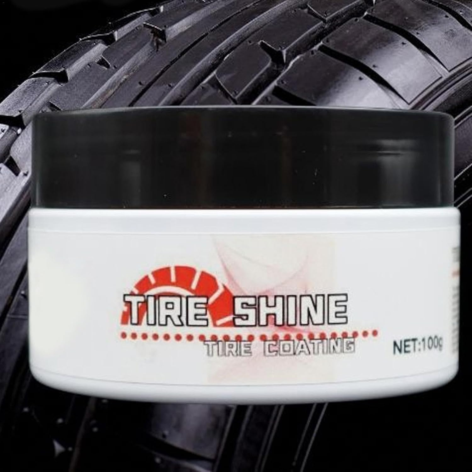 Tire Shine Coating - Tire Shine Applicator Wheel Care Tire Cleaner - 100G UV Protection Polish Tire Restore Stains Dressing Wax Automotive Maintenance Wax image number 5