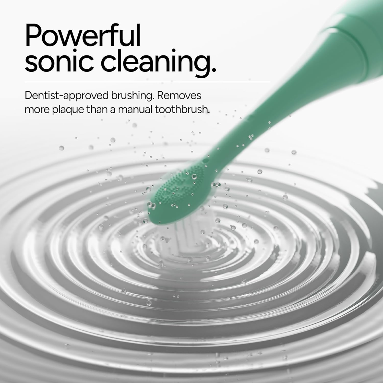 Ordo Sonic+ Smart Tech Electric Toothbrush with 4 Cleaning Modes, Fast Rechargeable Battery and Silicone Polishing Element, USB Charger for Adults, Mint Green - Charcoal Grey image number 5