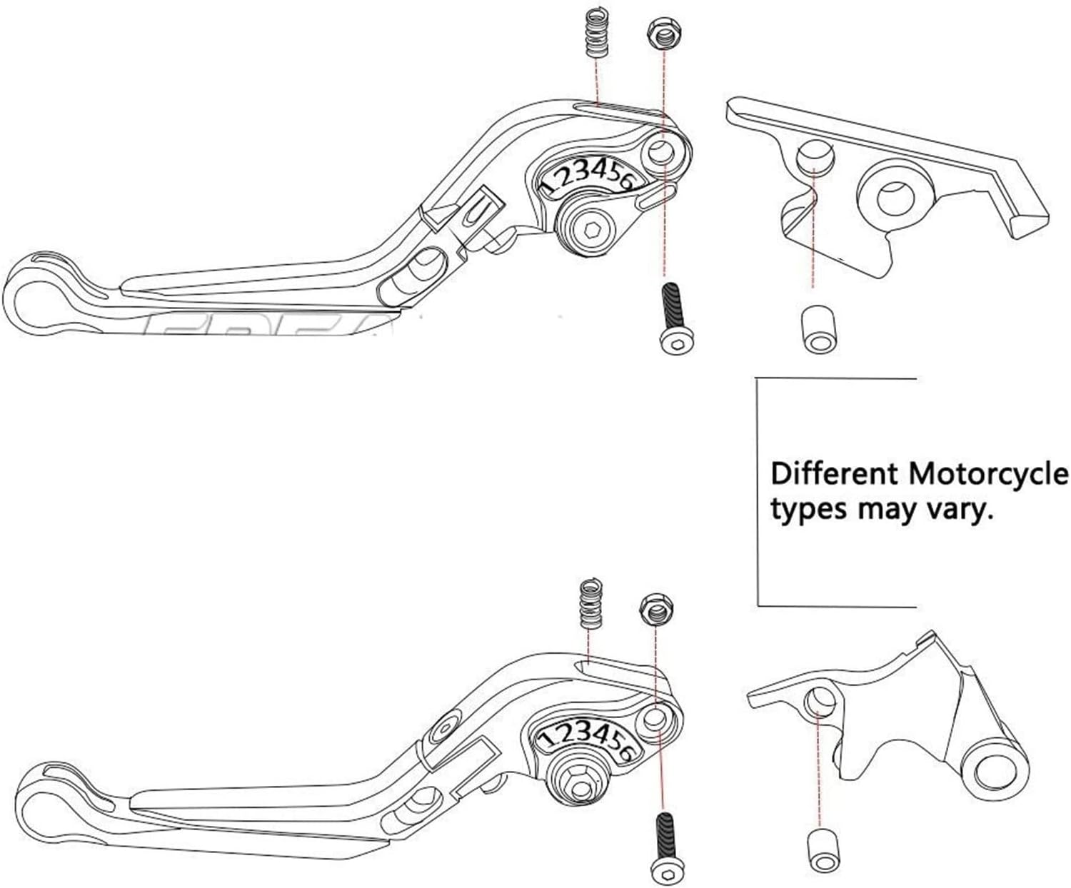Motorbike Brake Clutch Lever for Kawa&Saki Z750 2007 2008 2009 2010 2011 2012 CNC Aluminum Motorcycle Adjustable Folding Extendable Brake Clutch Levers (Color : 19)