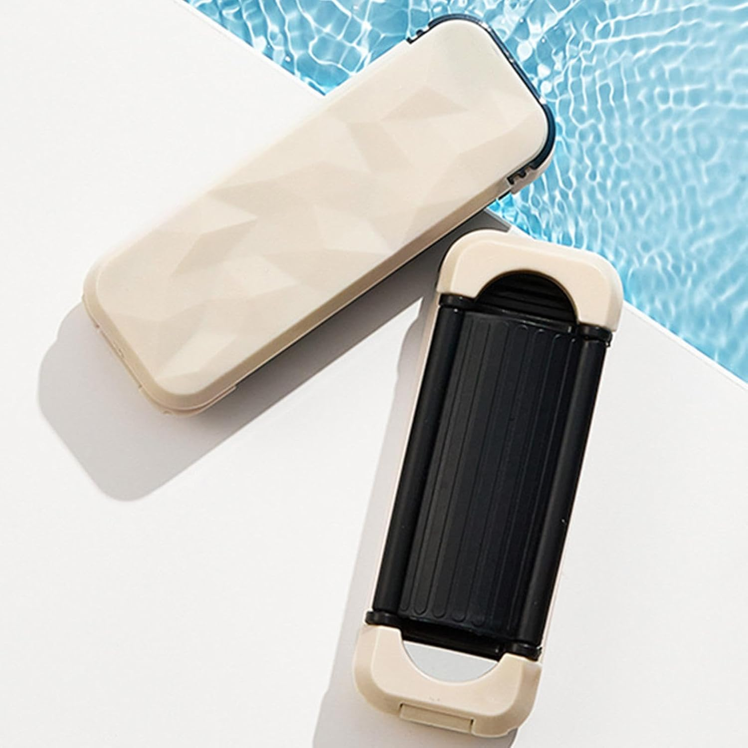 Foldable Travel Brush | Portable Massage Comb | Portable Pocket Hair Brush with Mirrors for Travel Car Gym for Women image number 2