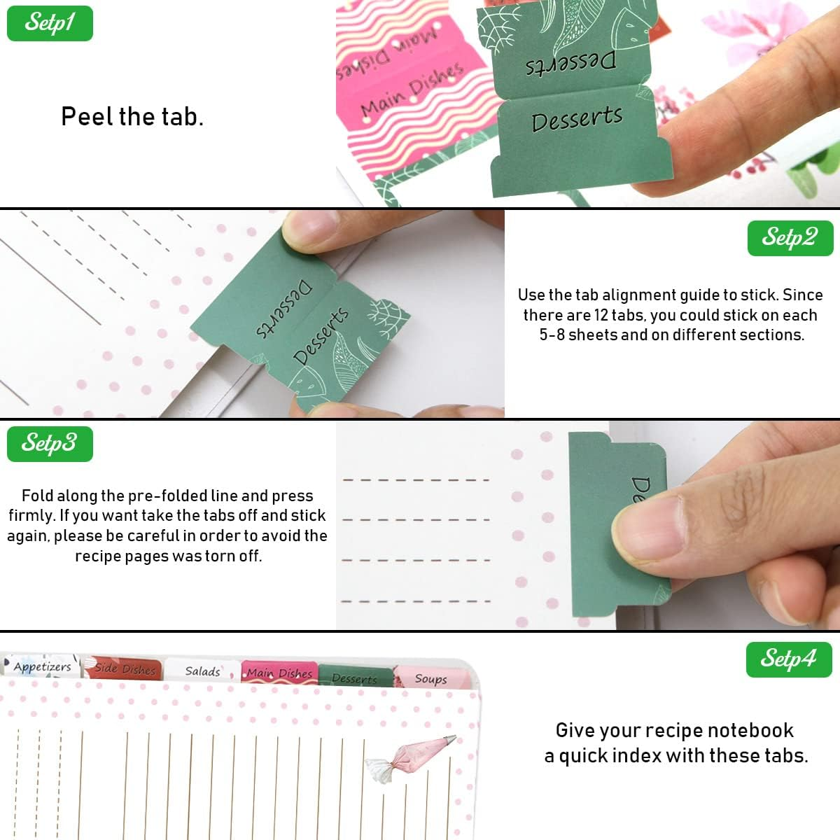 Ceiba Tree Blank Recipe Book to Write in Your Own Recipes Notebook Cookbook Journal 8.5" X 11" with Stickers for Gifts Ideas for Women Wife Mom 120 Pages image number 2