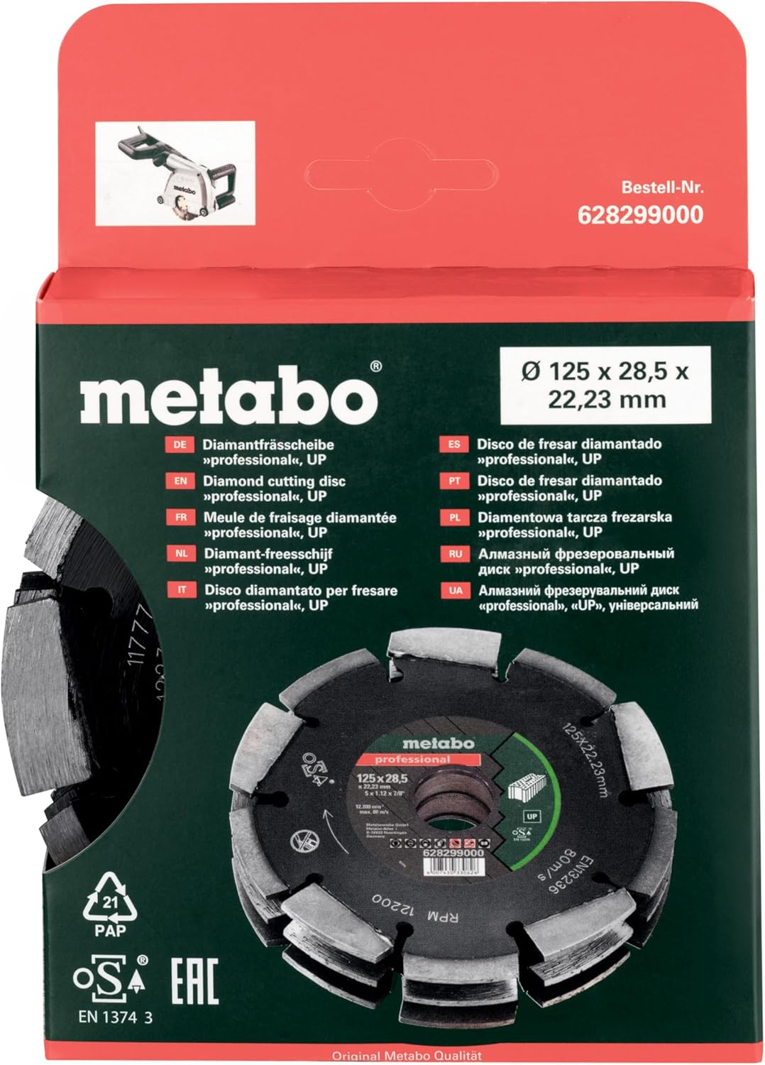 Metabo 628299000 Wall Chaser Blade image number 6