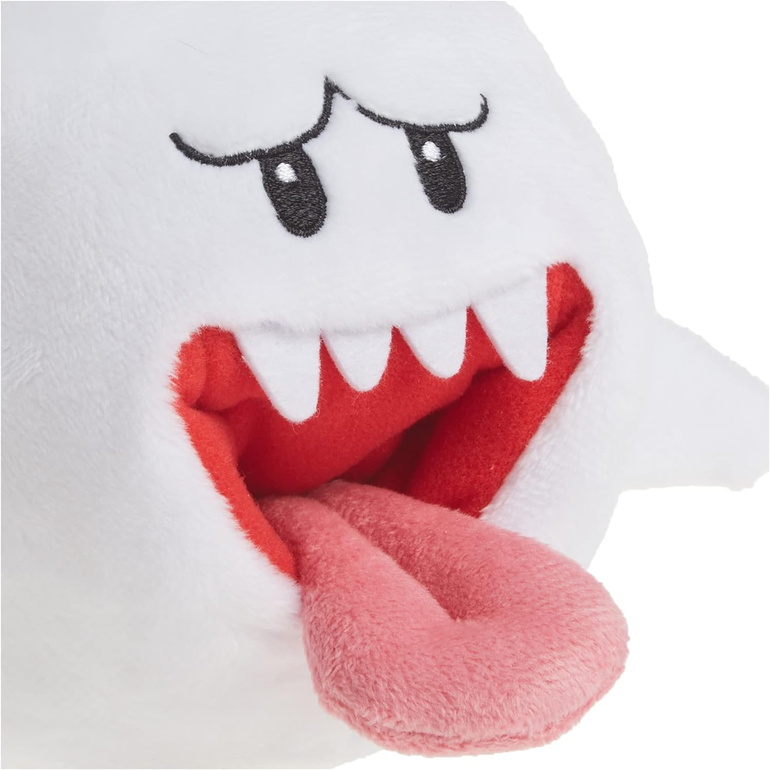 Sanei Super Mario Bros Boo Plush Toy, 6-Inch Height, White, Multi-Colored (1428) image number 4