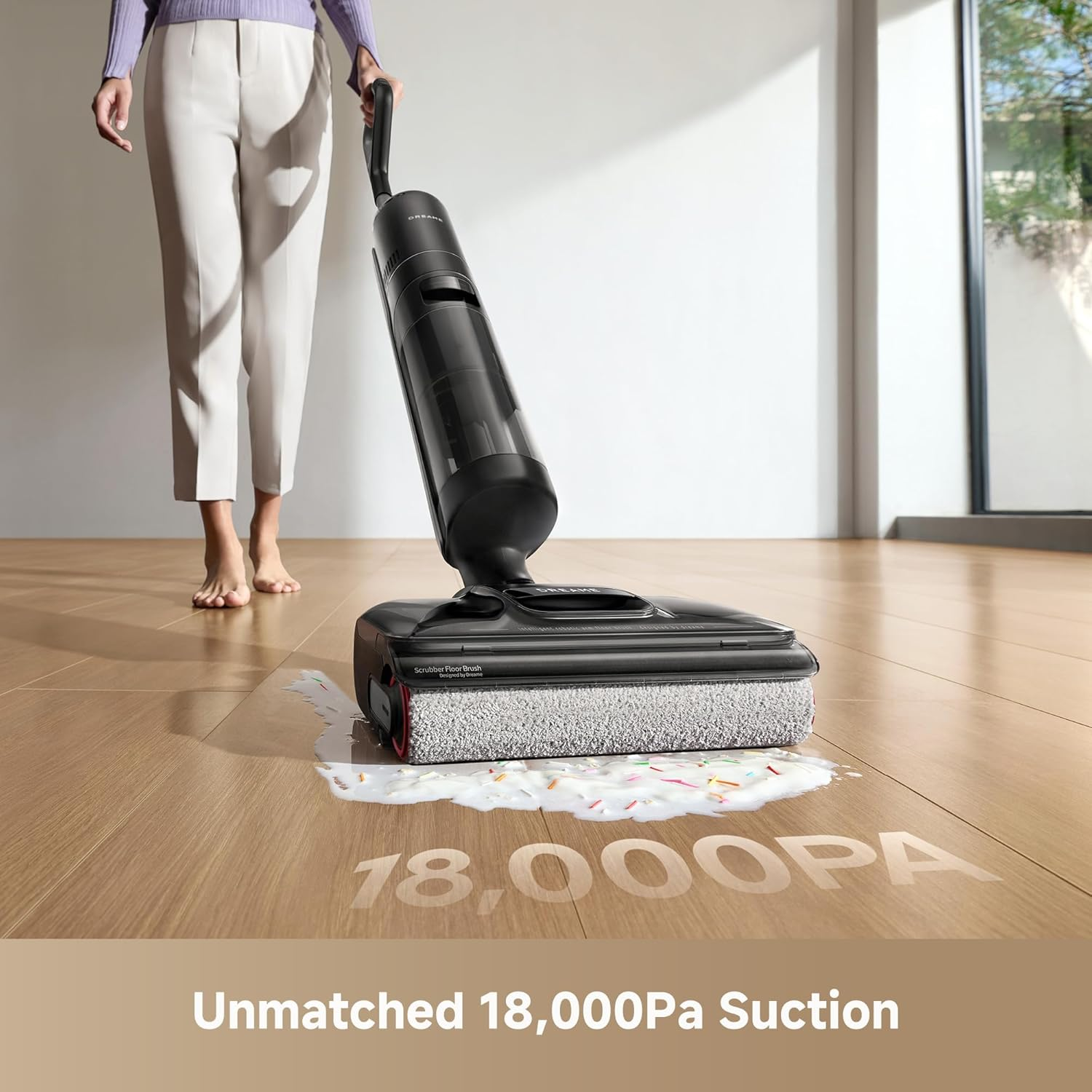 Dreame H12 Pro Flexreach Cordless Wet Dry Vacuum Cleaner,180&deg;Lie Flat,90&deg;C Brush Care Self-Cleaning, Edge to Edge Cleaning, Smart Messes Detection, 50Min Long Runtime,For Hard Floors - H12 Dual Flexreach image number 3