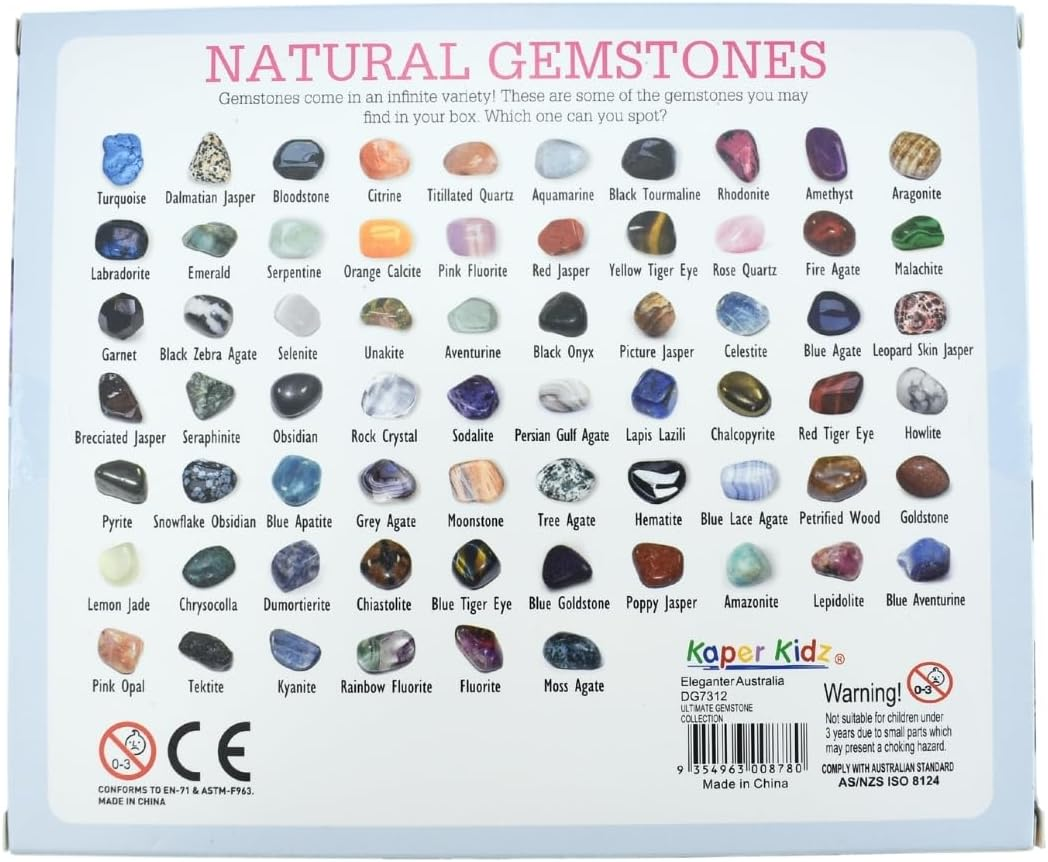 Kaper Kidz -ULTIMATE GEMSTONE COLLECTION 48PCS | Real Gemstones to Collect image number 3