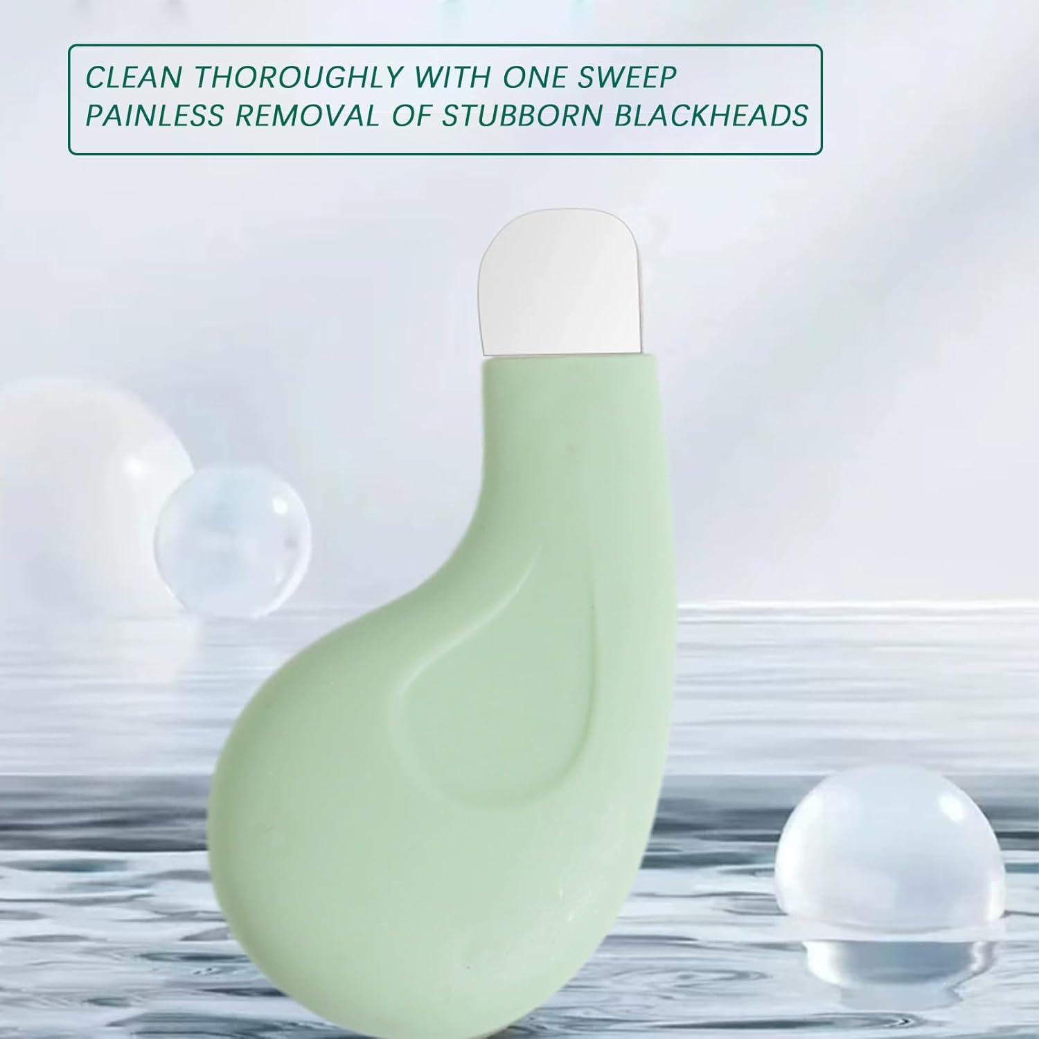 BGENHPON Blackhead Remover Tool, Silicone Face Scraper Deep Cleansing, Skin Scrubber Face Spatula, Nose Blackhead Remover, Skin Care Tools with Pore Cleaner for Men Women (Green) image number 4