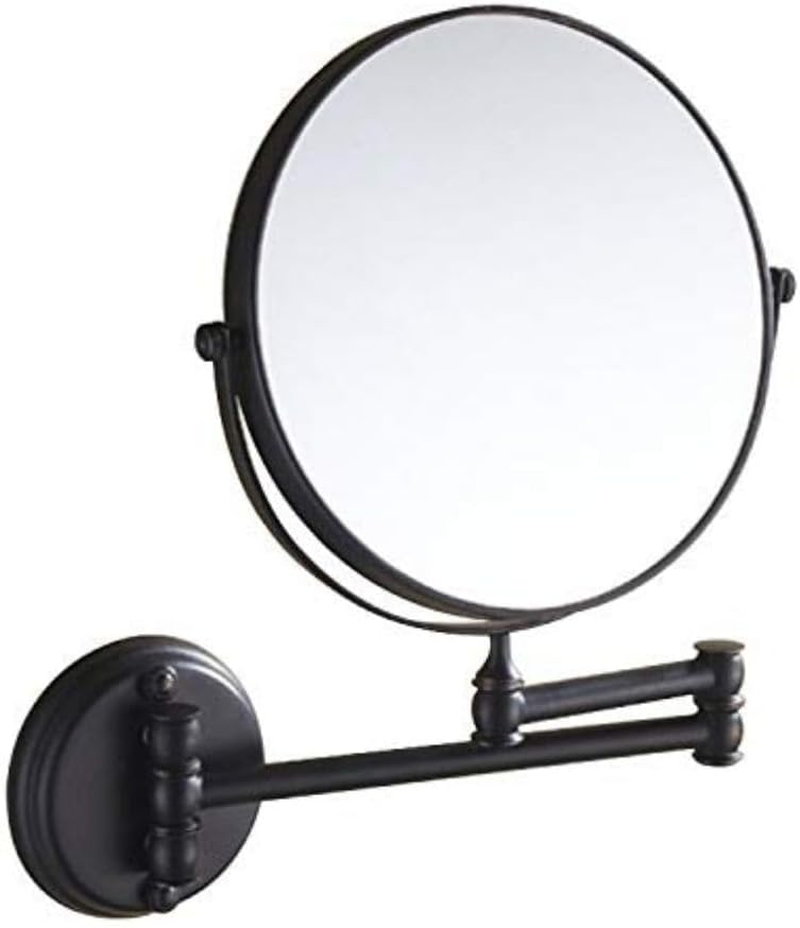 Dolphy 5X Dual Side Wall Mounted Magnifying Mirror &ndash; 8-Inch, Black