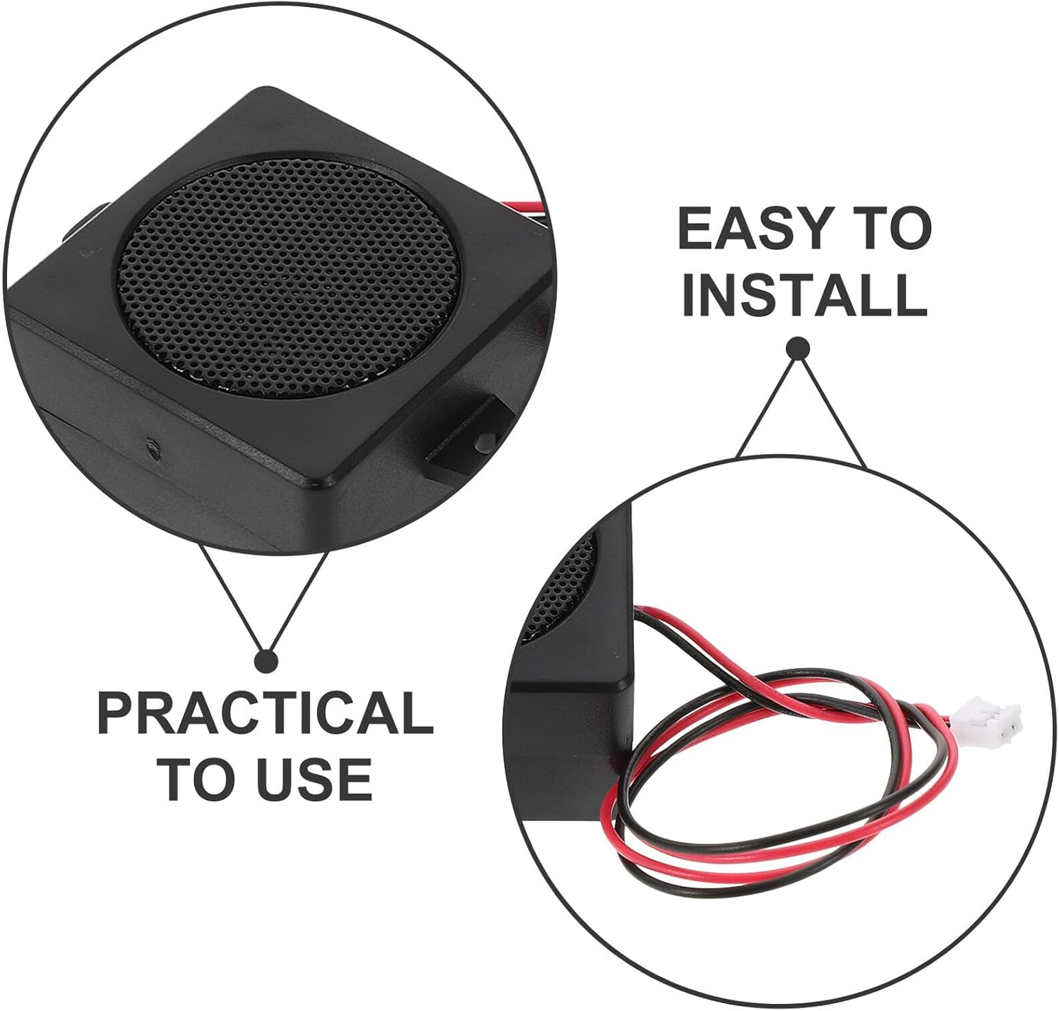 MINAOLULUS 2Pcs 5W 4Ohm Full-Range Mini Speakers with Compact Cavity Design, Wired Tweeter Loudspeakers for TV Monitors and Home Audio, Small Power Subwoofer for Advertising Machines image number 3