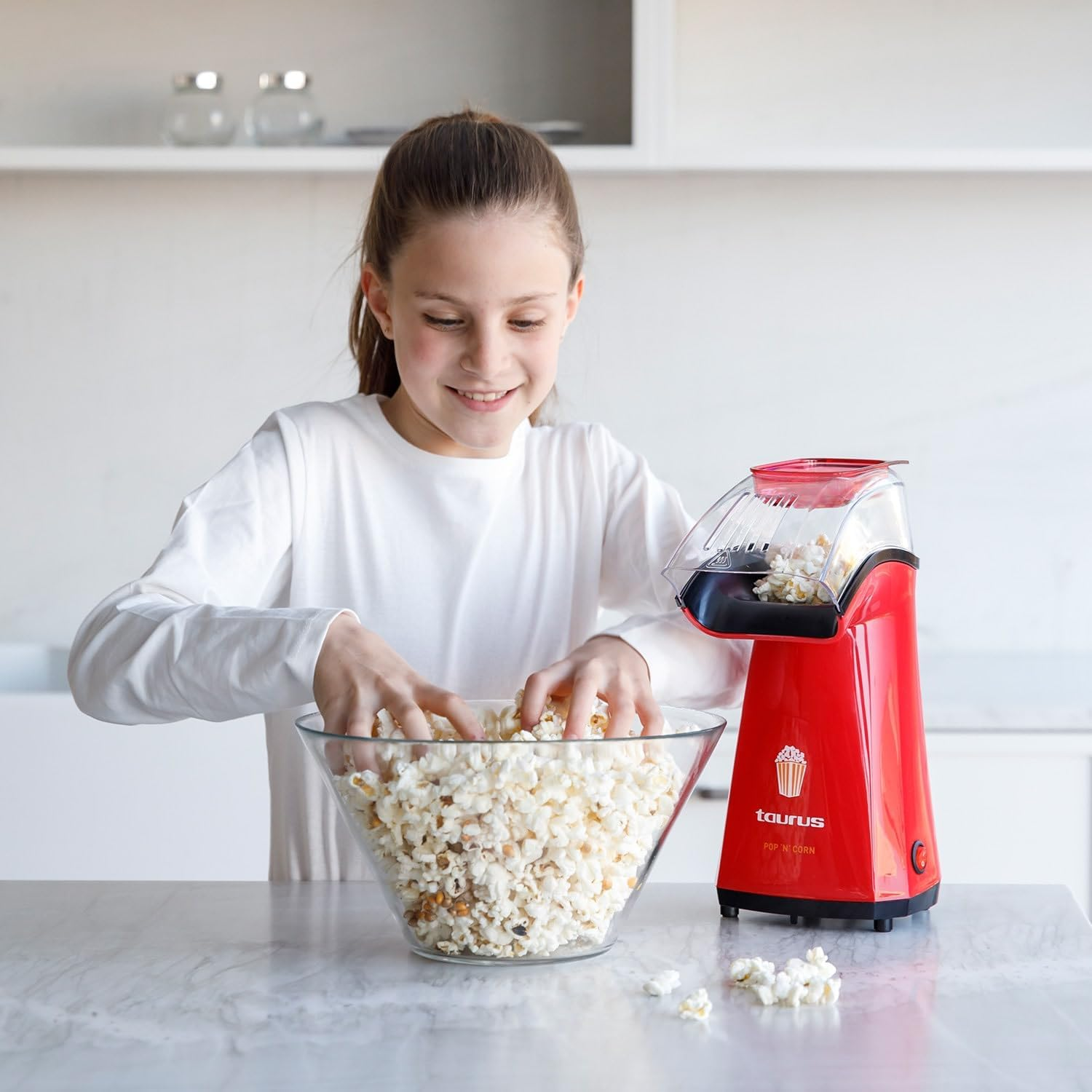 Taurus Pop'N'Corn - Popcorn Maker | 1100 W | Plastic | Red XX image number 5