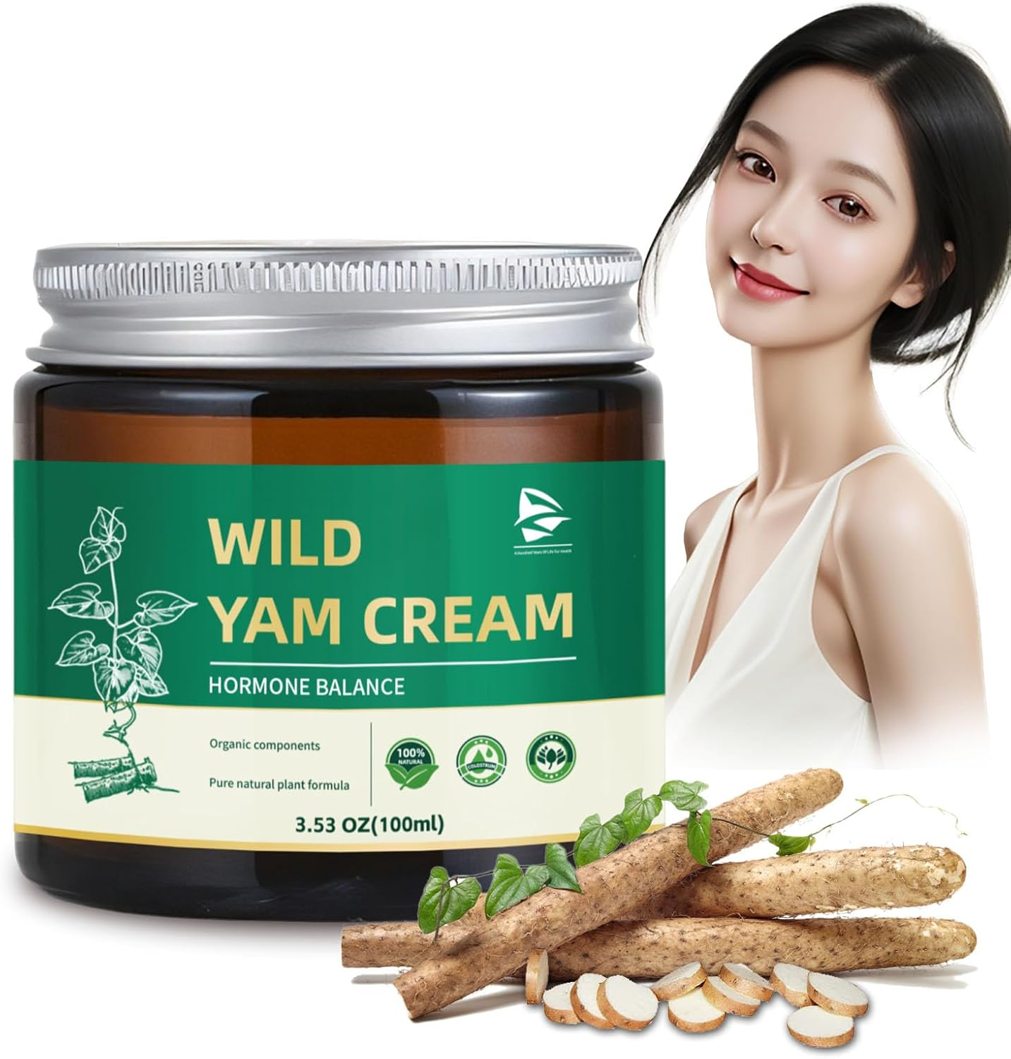 Organic Wild Yam Cream, Wild Yam Cream for Hormone Balance, Natural Night Sweats Cream for Man & Women (1PC)