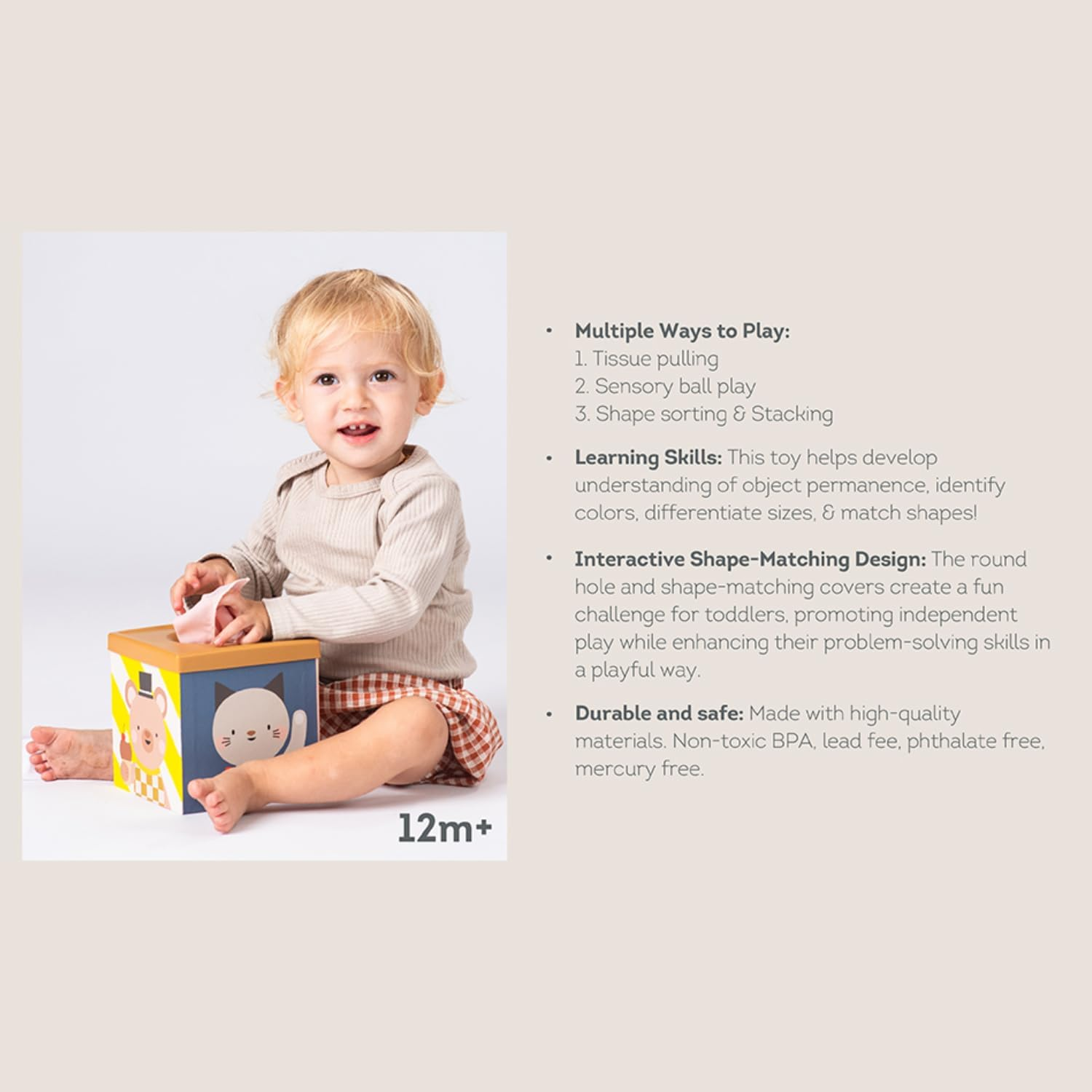 Taf Toys Play and Discovery Cube image number 2